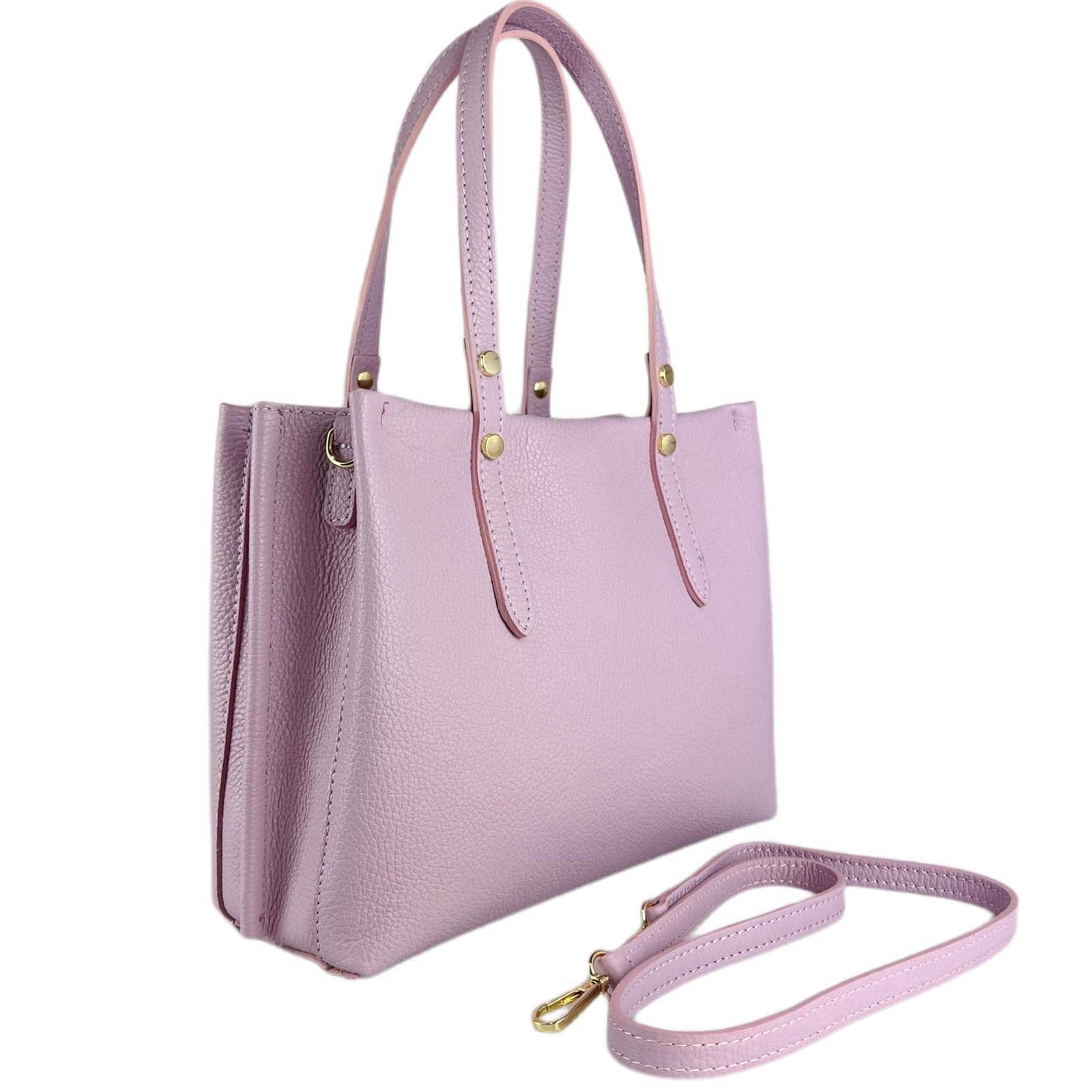 Borsa Shopper A Mano In Vera Pelle Semi Rigida Donna Media Rindway