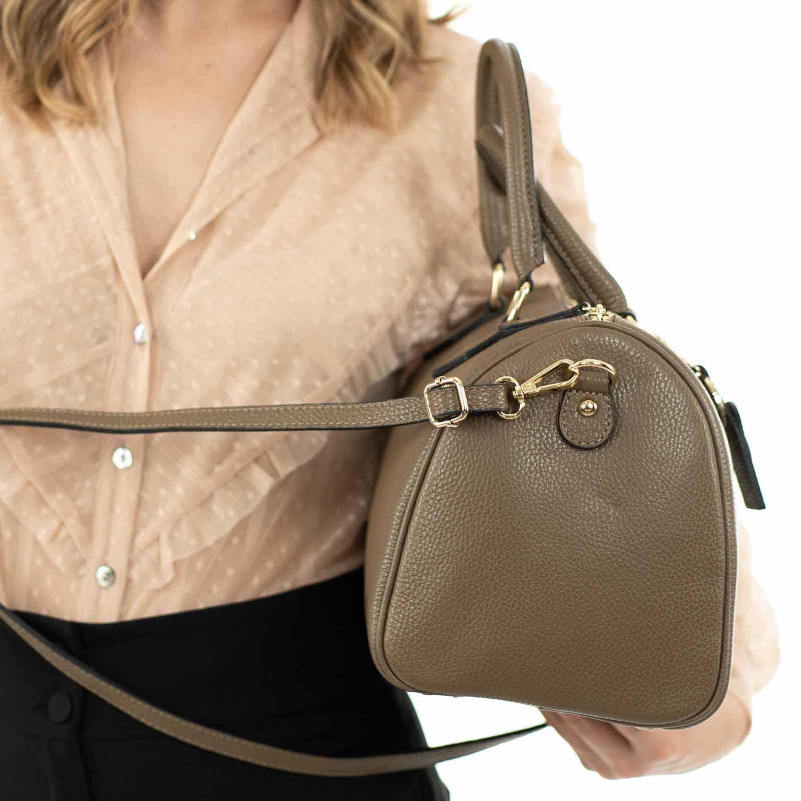 Borsa Bauletto A Mano In Vera Pelle Donna Unico Scomparto Rindway