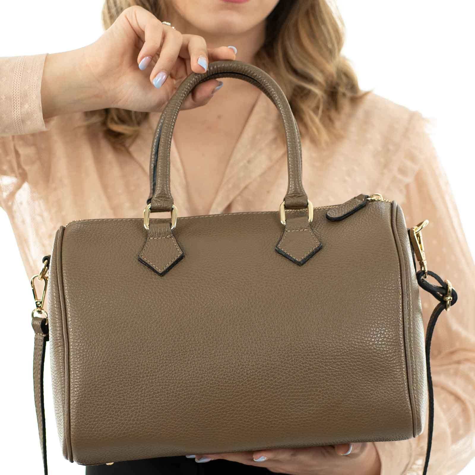 Borsa Bauletto A Mano In Vera Pelle Donna Unico Scomparto Rindway