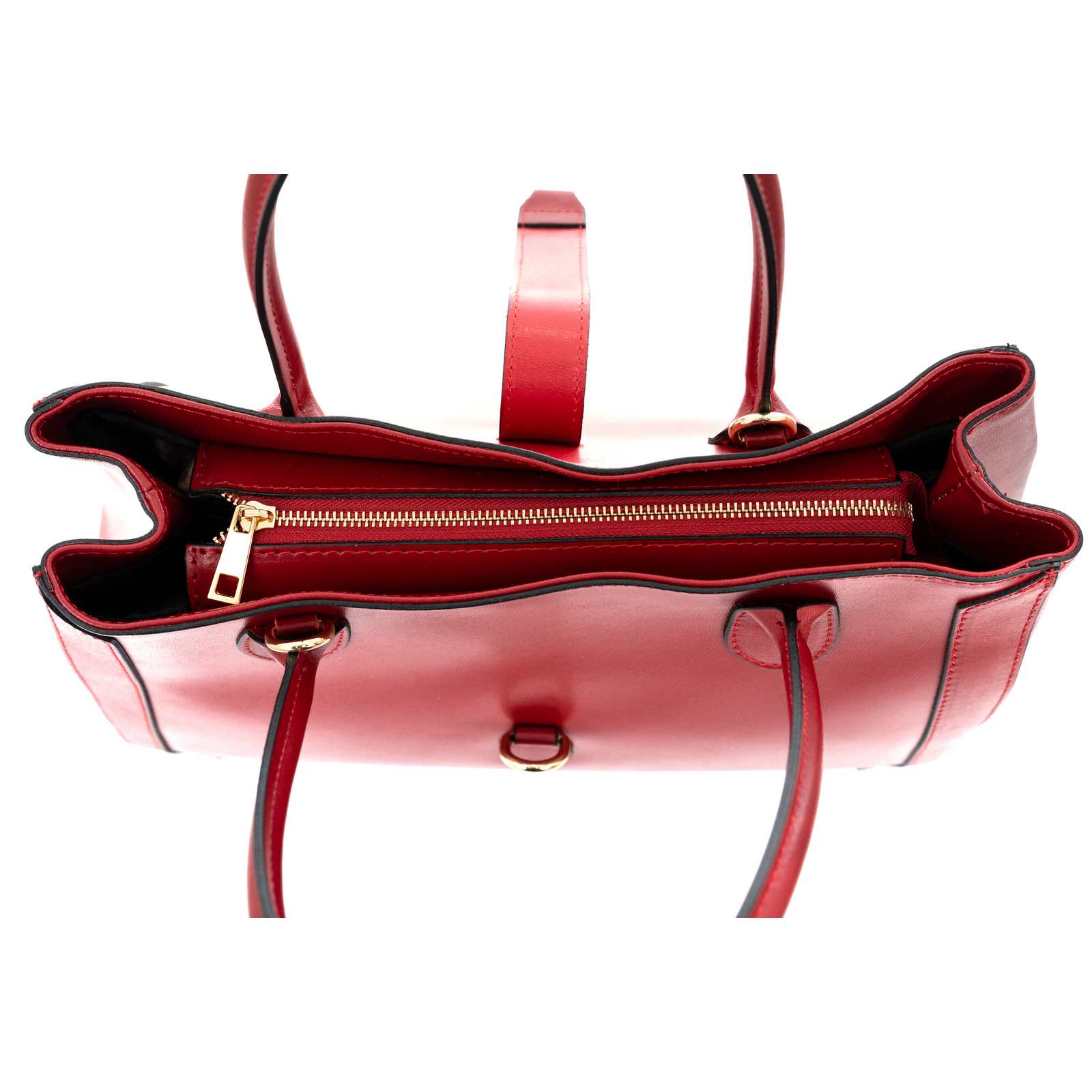 Borsa A Mano Grande In Vera Pelle Vitello Donna Chiusura Con Gancio Rindway