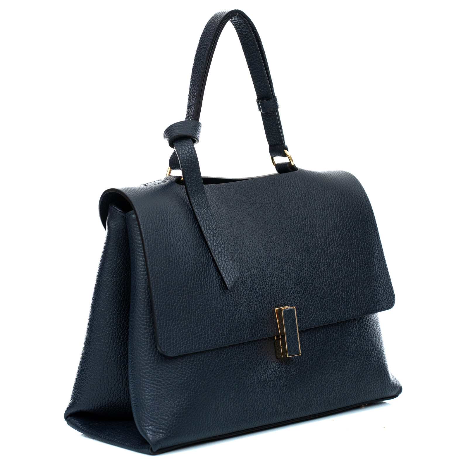 Borsa A Mano In Vera Pelle Donna Chiusura Clip Girevole Rindway