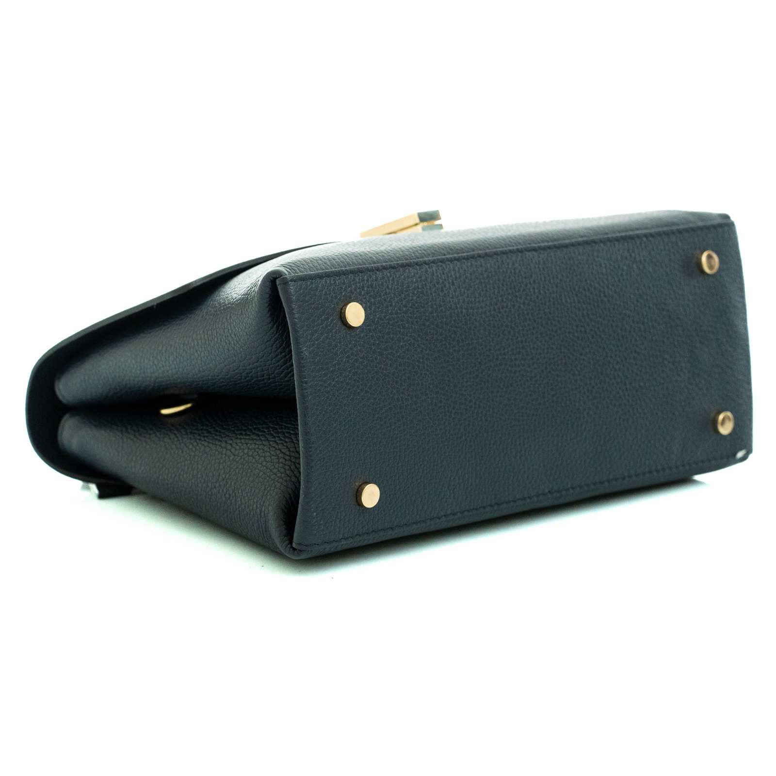 Borsa A Mano In Vera Pelle Donna Chiusura Clip Girevole Rindway