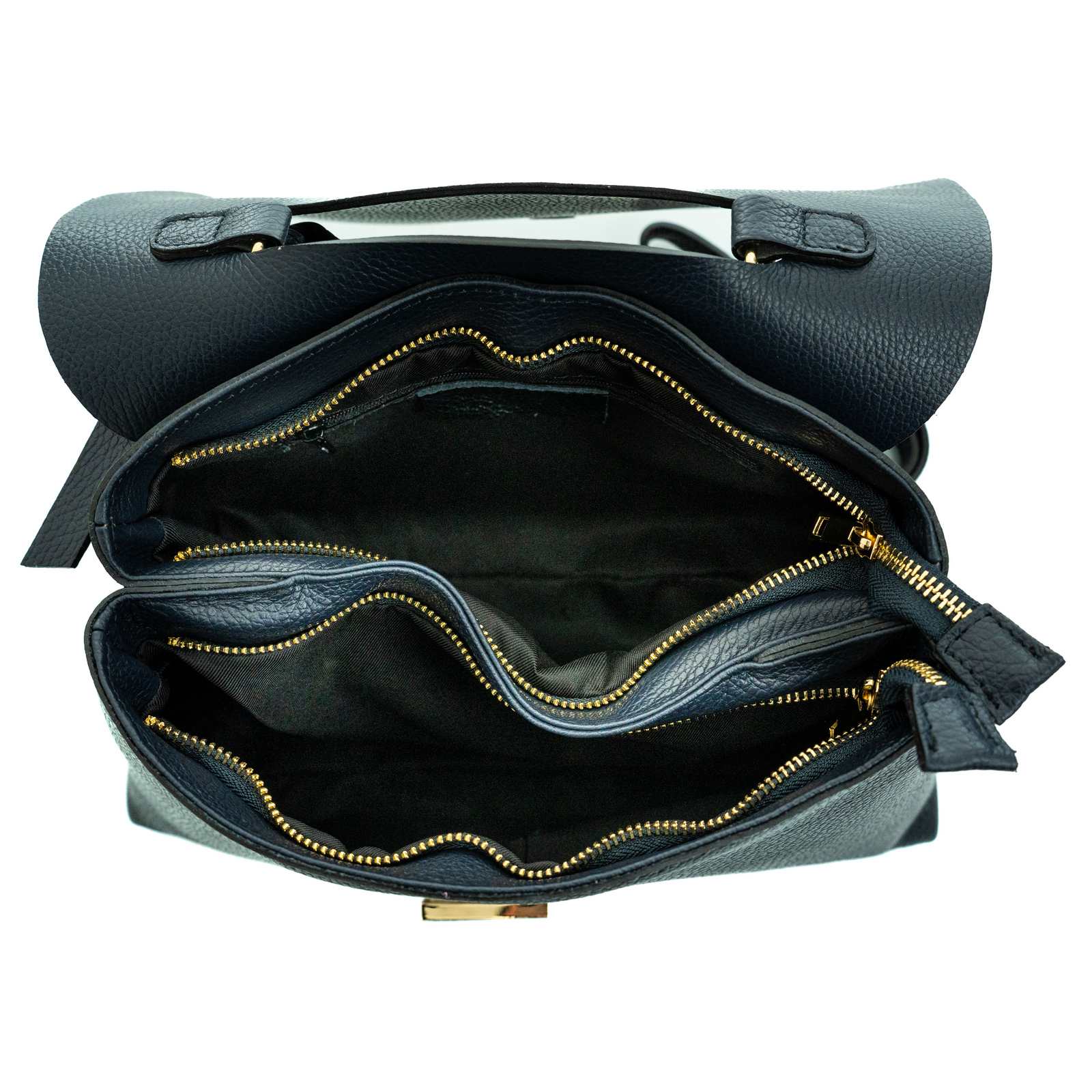 Borsa A Mano In Vera Pelle Donna Chiusura Clip Girevole Rindway
