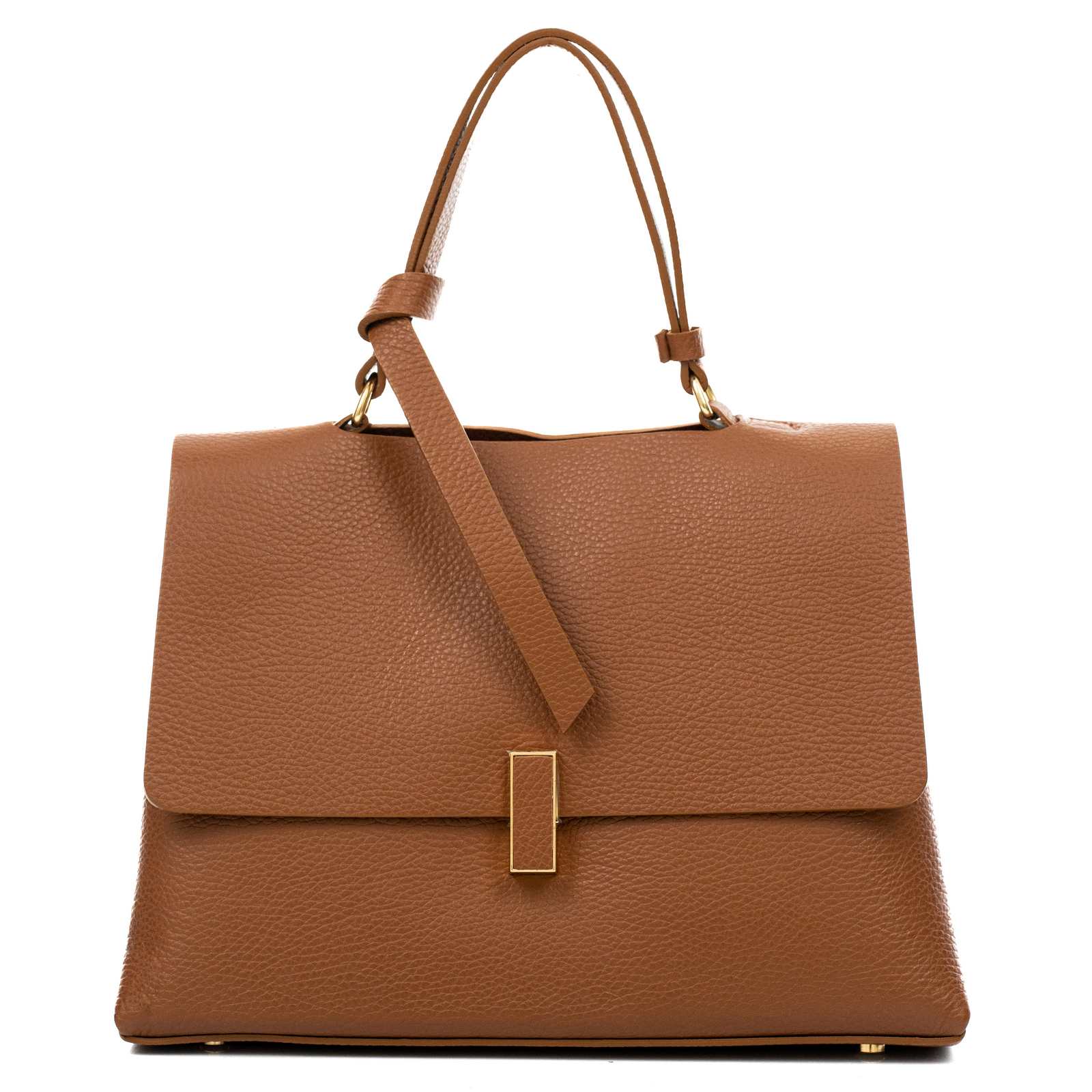 Borsa A Mano In Vera Pelle Donna Chiusura Clip Girevole Rindway