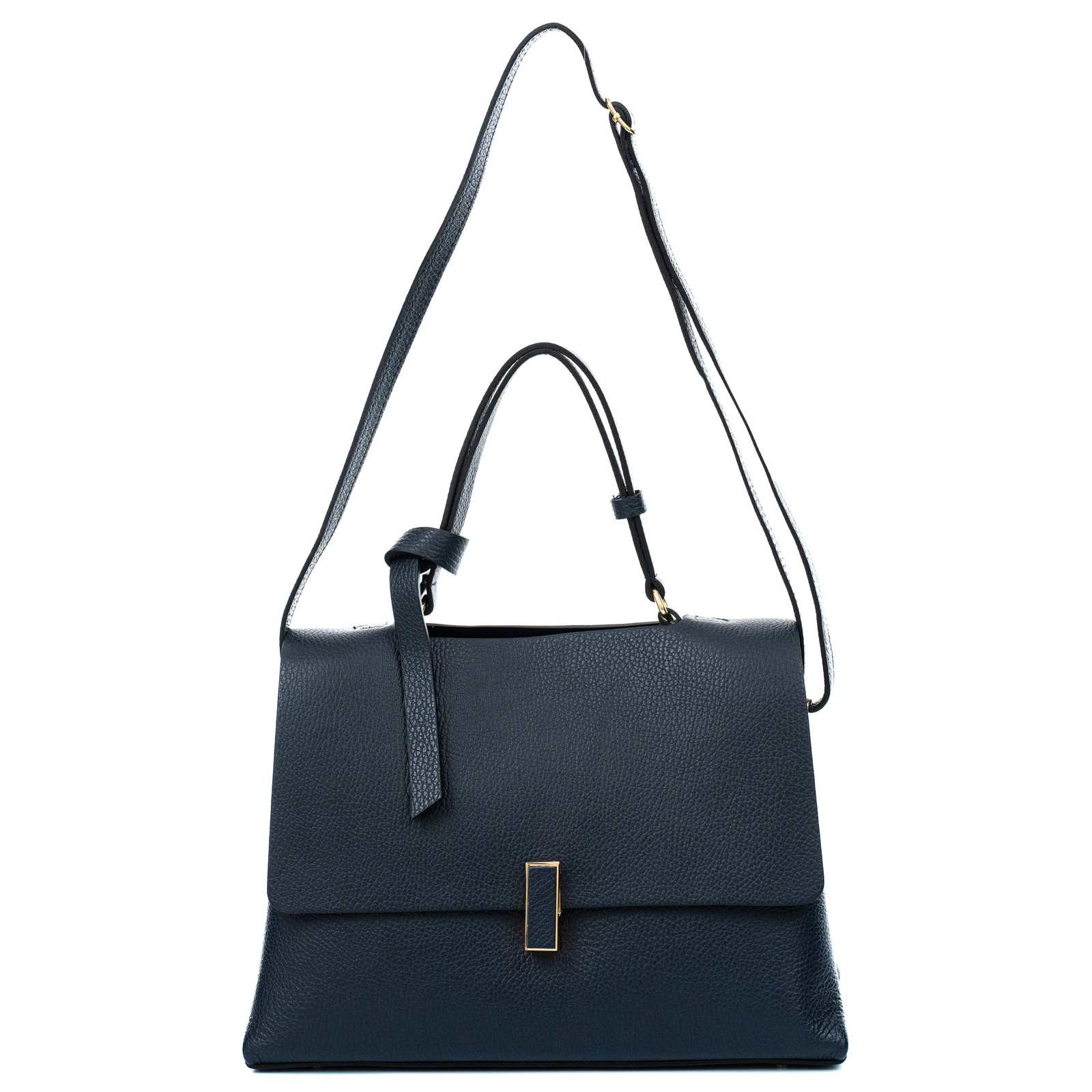 Borsa A Mano In Vera Pelle Donna Chiusura Clip Girevole Rindway