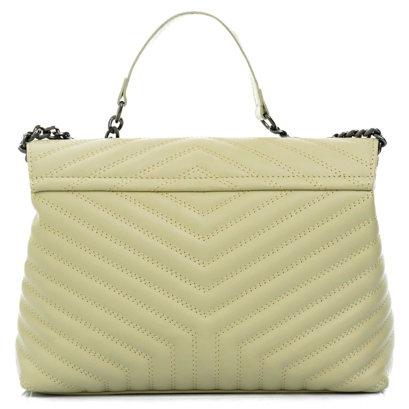 Borsa A Mano Media In Vera Pelle Donna Chiusura Con Patta Rindway