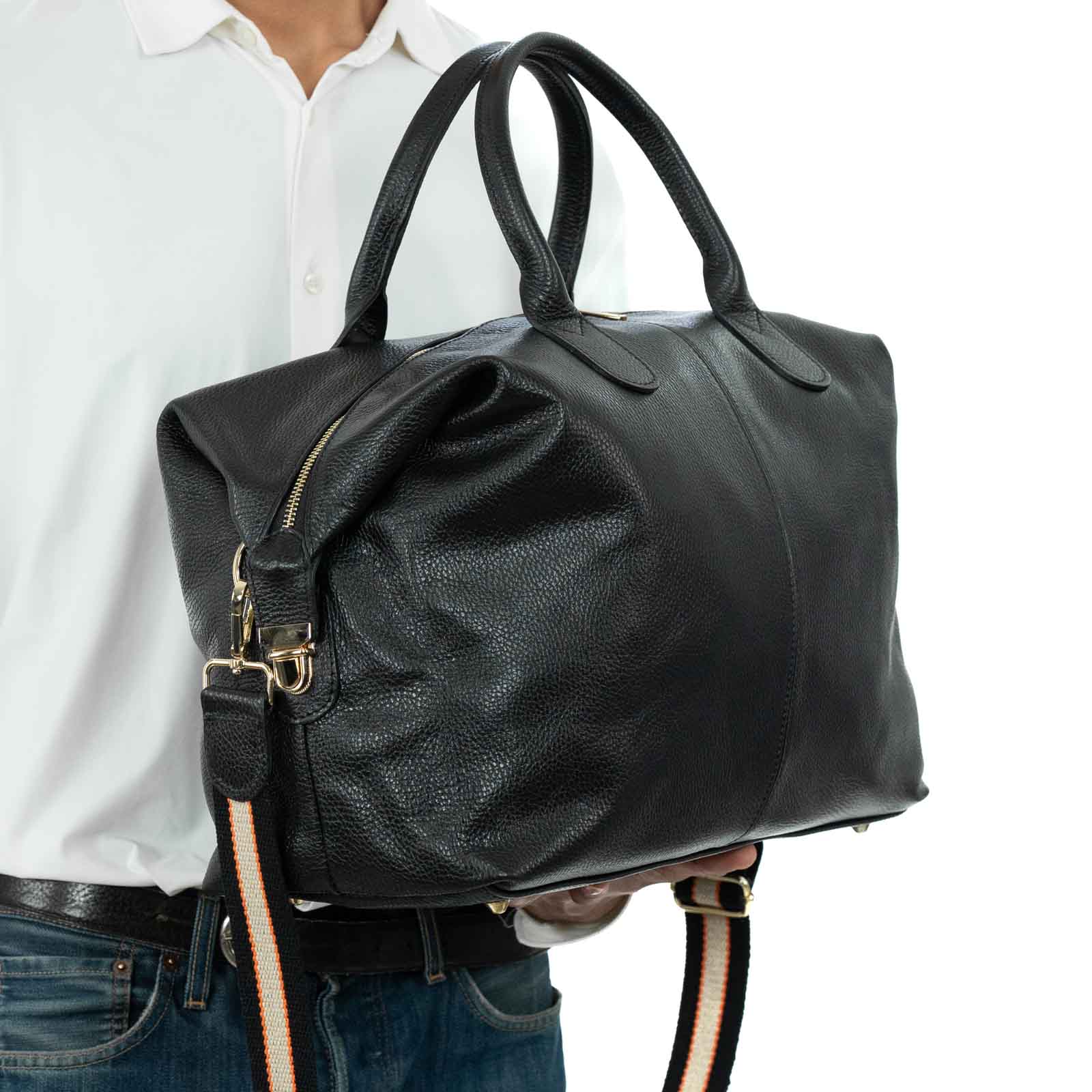 Borsone Borsa A Mano In Vera Pelle Uomo Donna Rindway