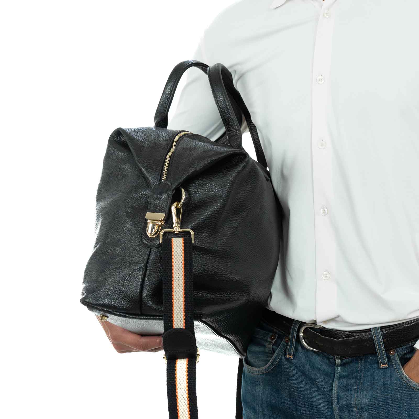 Borsone Borsa A Mano In Vera Pelle Uomo Donna Rindway