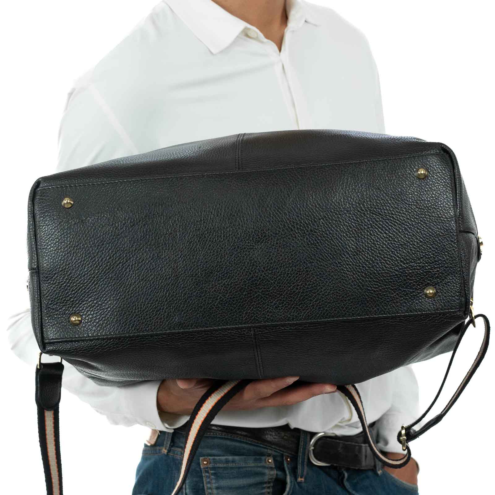 Borsone Borsa A Mano In Vera Pelle Uomo Donna Rindway