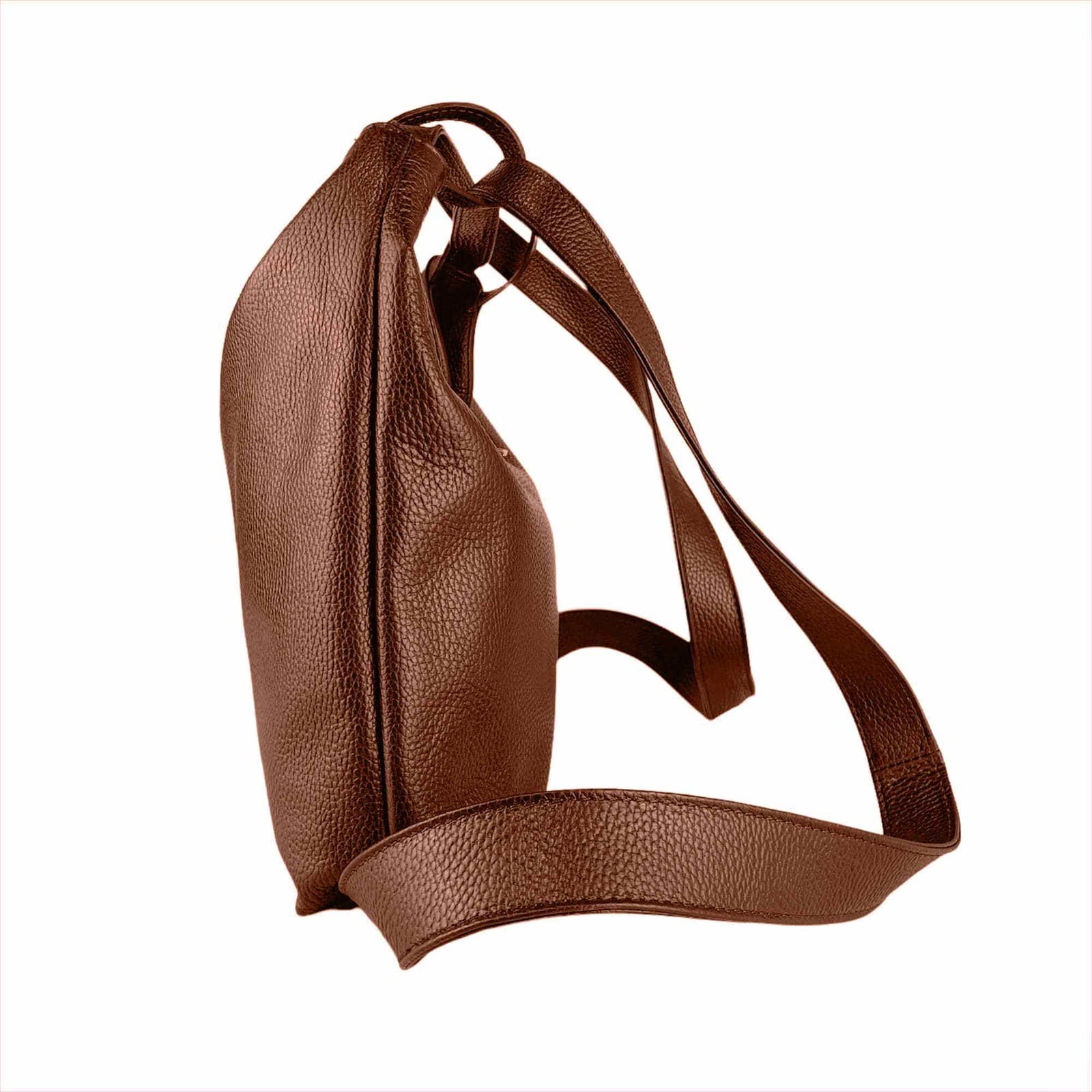 Borsa A Spalla Convertibile In Zaino In Vera Pelle Donna Rindway