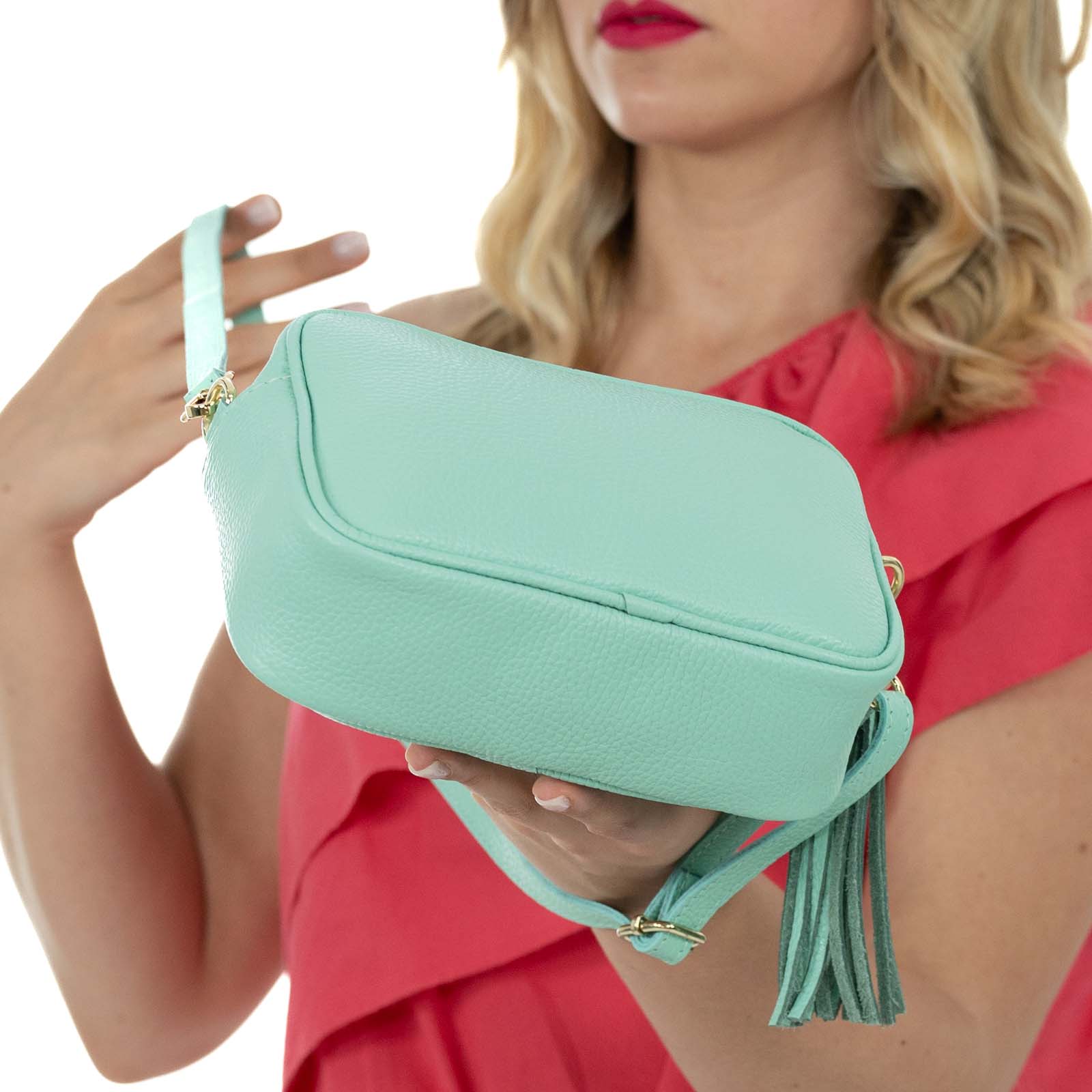 Borsa A Tracolla In Vera Pelle Donna Con Unico Scomparto Rindway