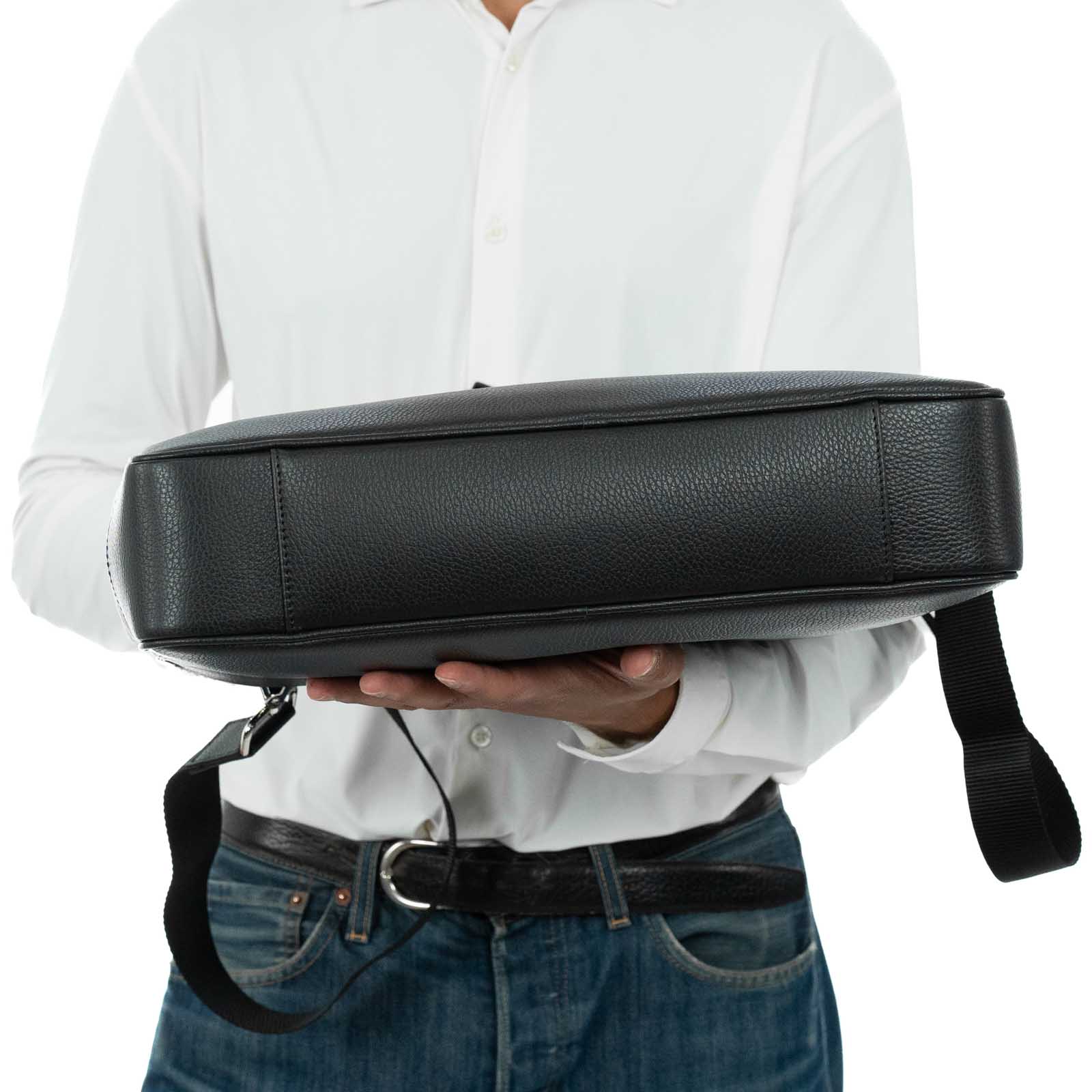 Borsa Porta Computer Da Lavoro In Vera Pelle Uomo Donna Tasche Esterne Rindway