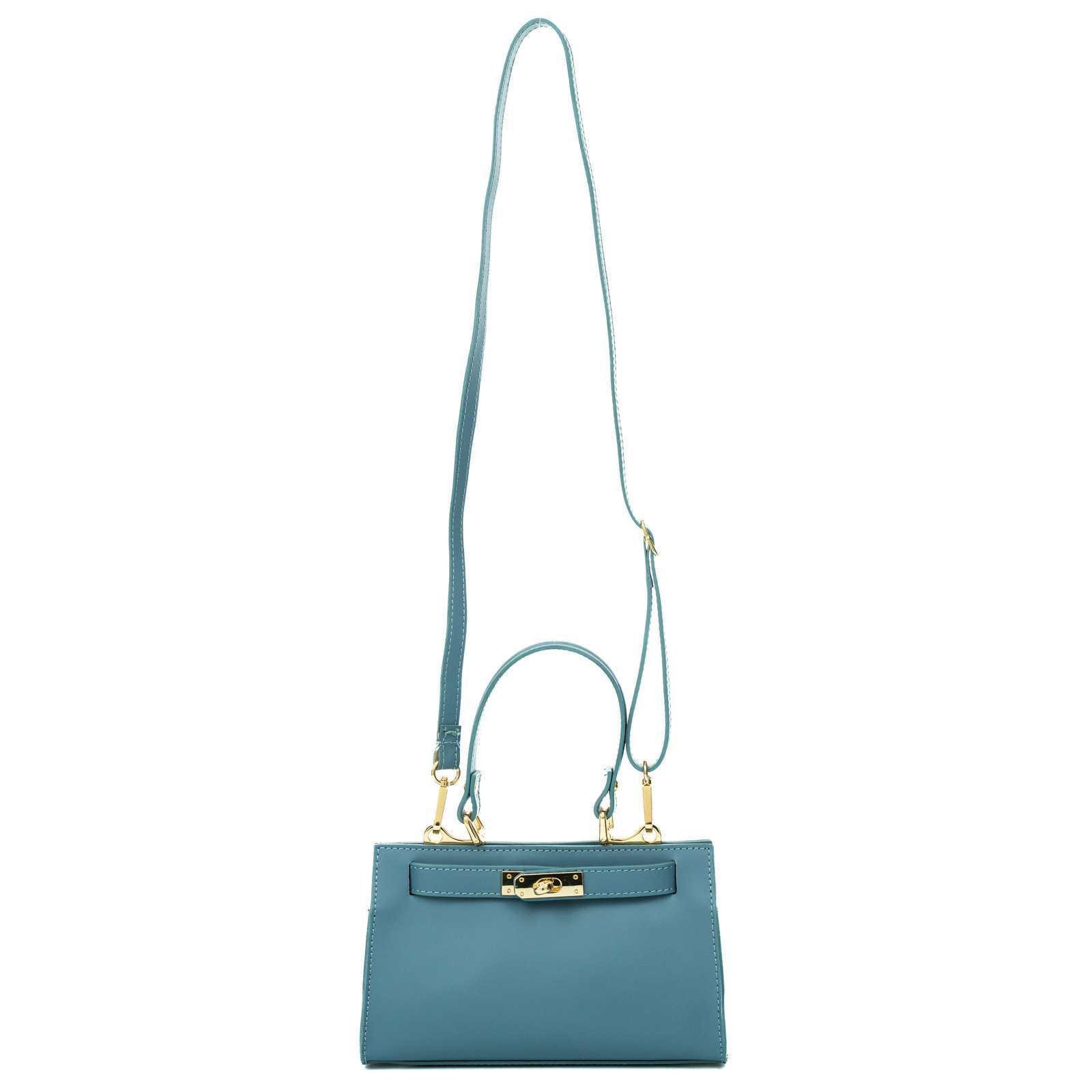 Borsa A Mano In Vera Pelle Semi Rigida Donna Chiusura Con Fibbia Rindway