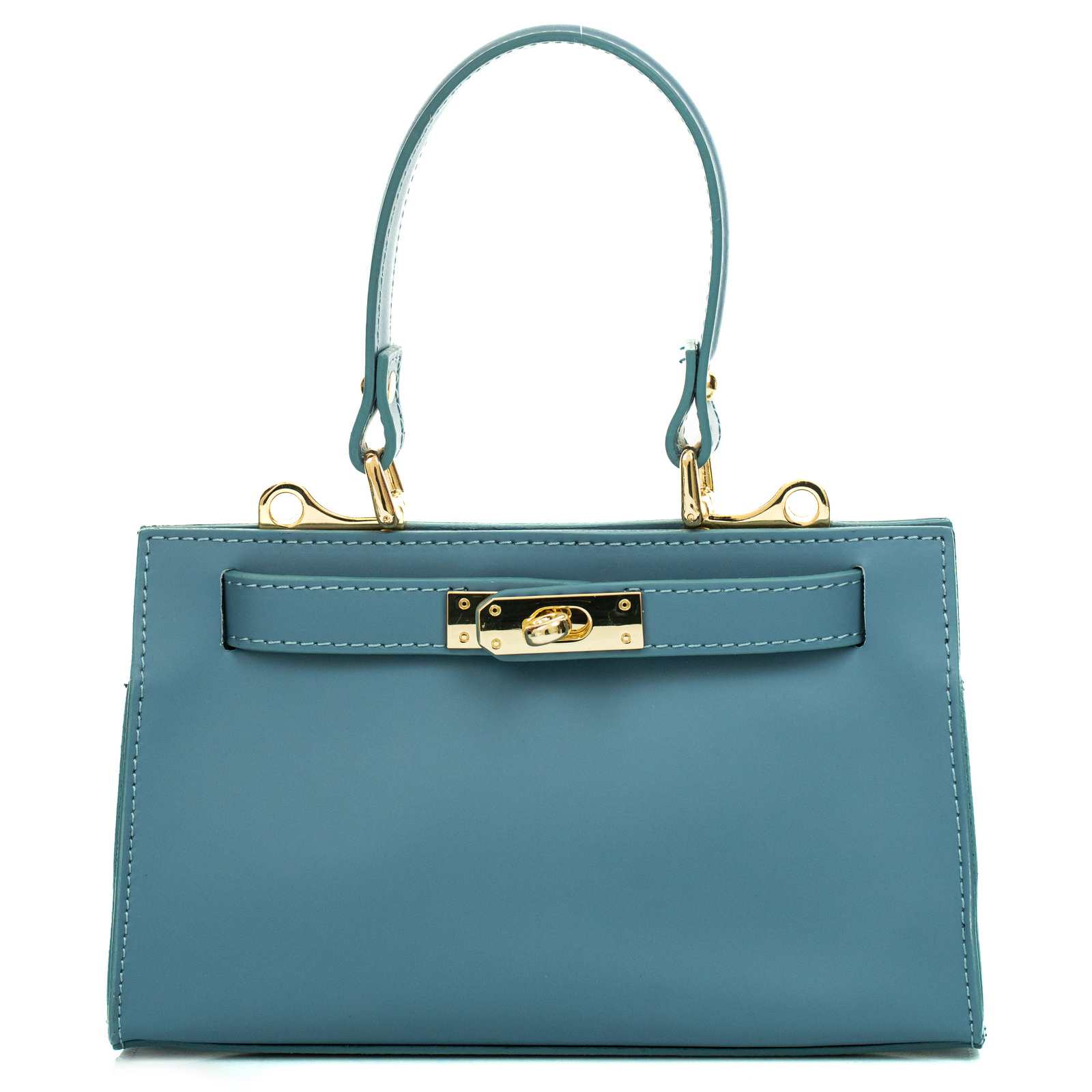 Borsa A Mano In Vera Pelle Semi Rigida Donna Chiusura Con Fibbia Rindway