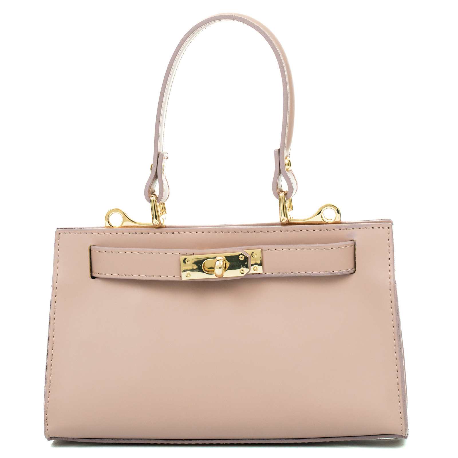 Borsa A Mano In Vera Pelle Semi Rigida Donna Chiusura Con Fibbia Rindway