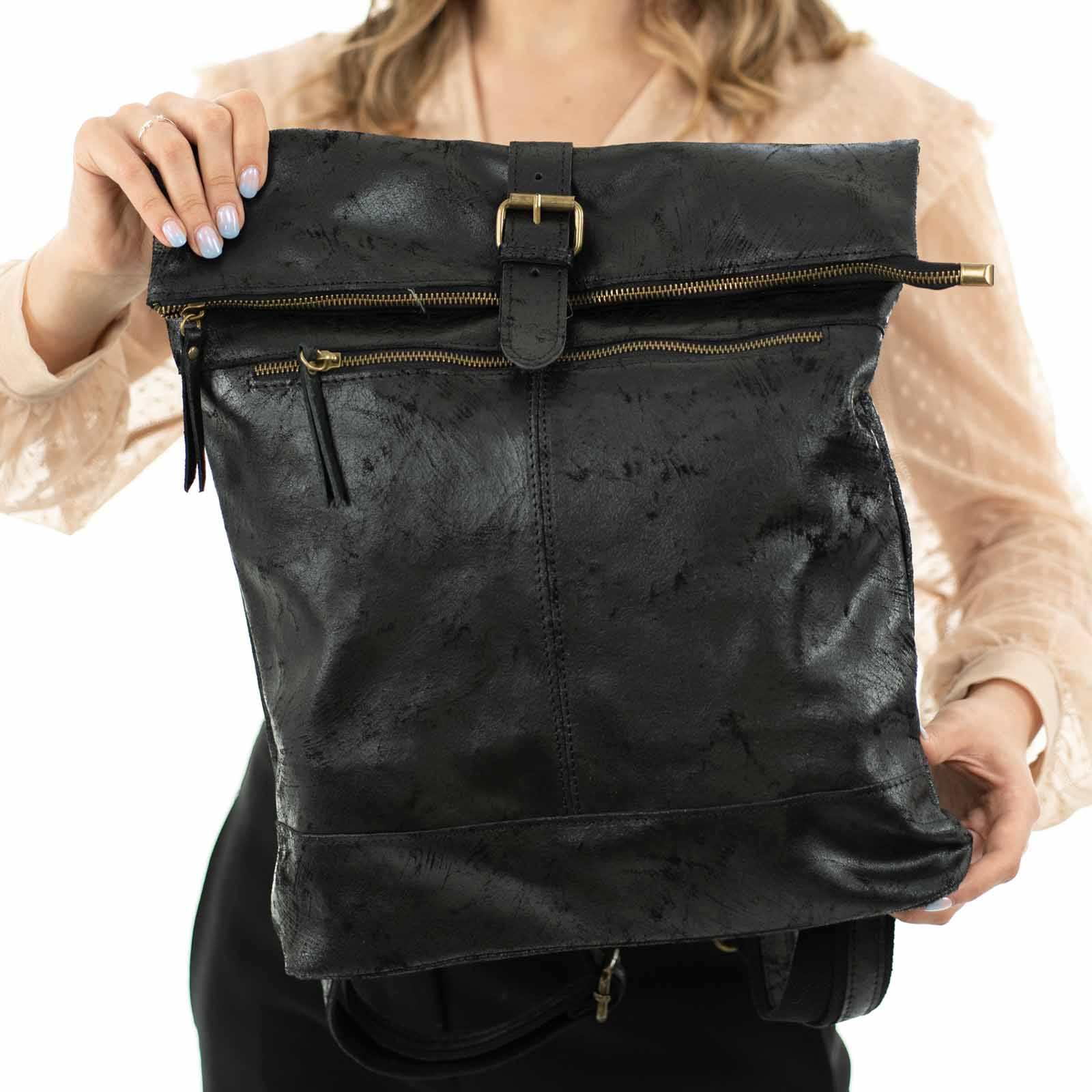 Zaino Borsa In Vera Pelle Donna Dettagli Bruniti Rindway