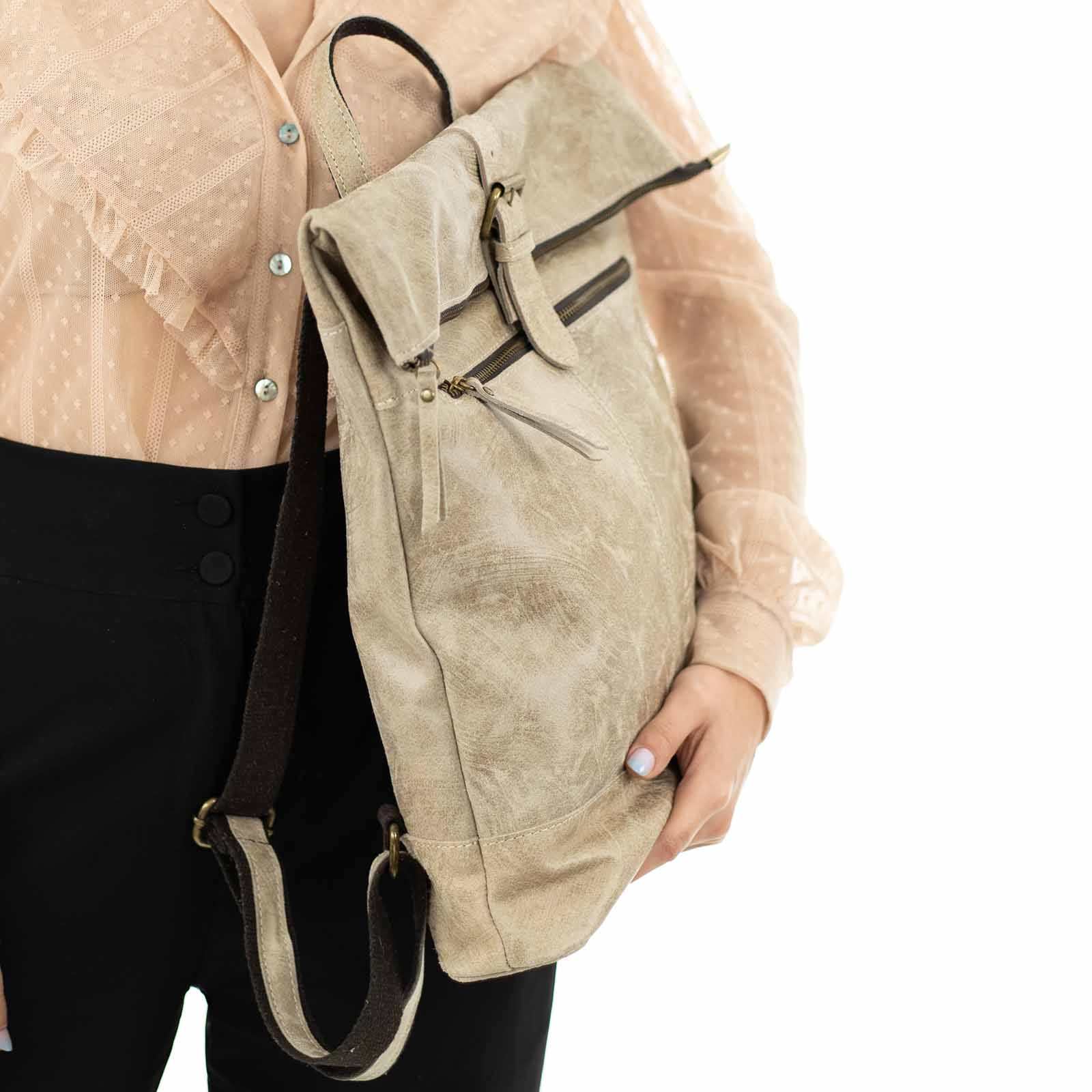 Zaino Borsa In Vera Pelle Donna Dettagli Bruniti Rindway