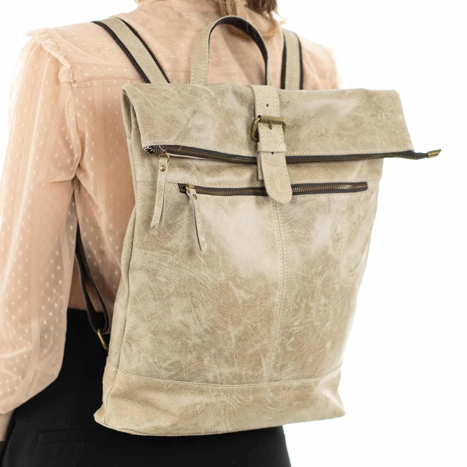 Zaino Borsa In Vera Pelle Donna Dettagli Bruniti Rindway