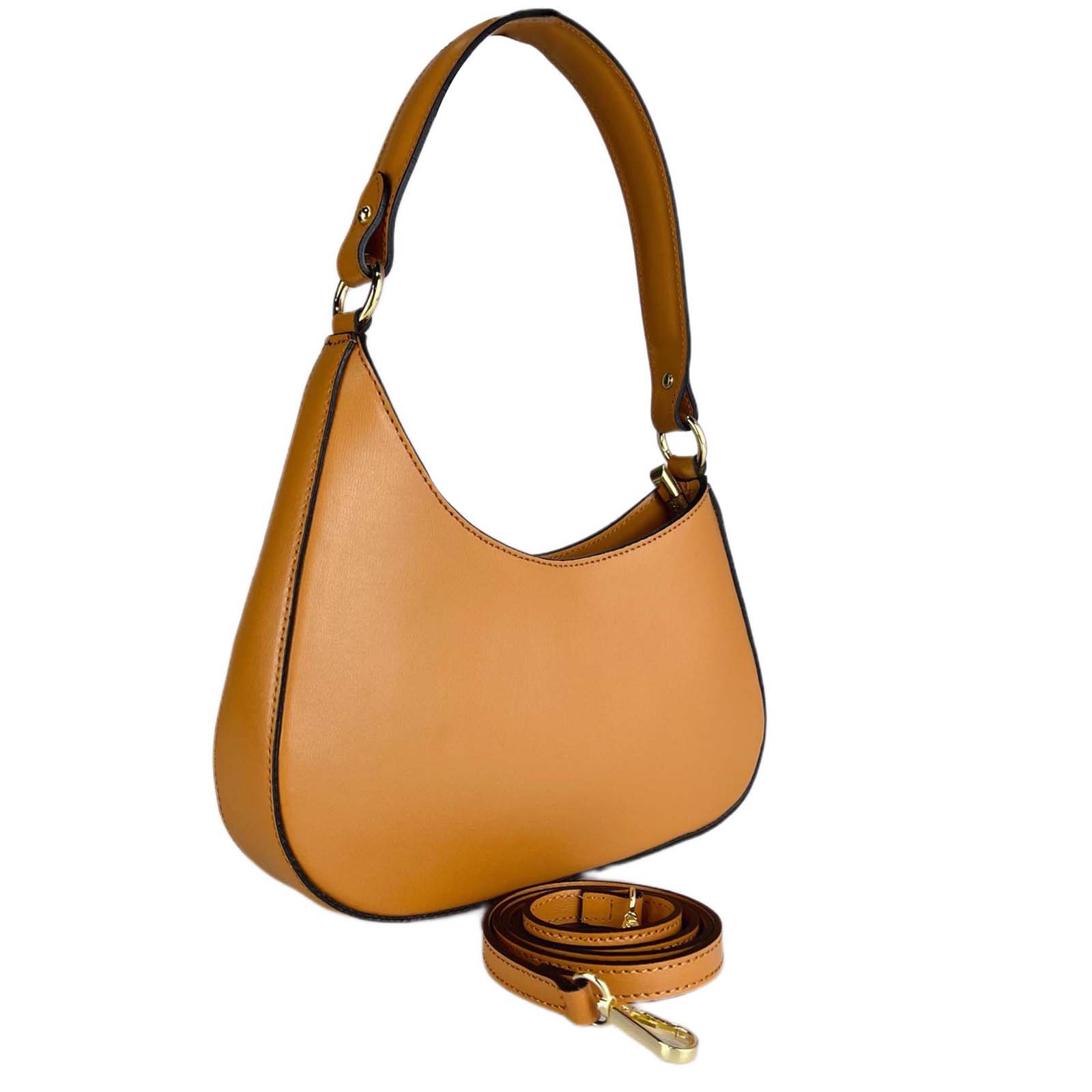 Borsa A Spalla In Vera Pelle Donna Semi Rigida Rindway
