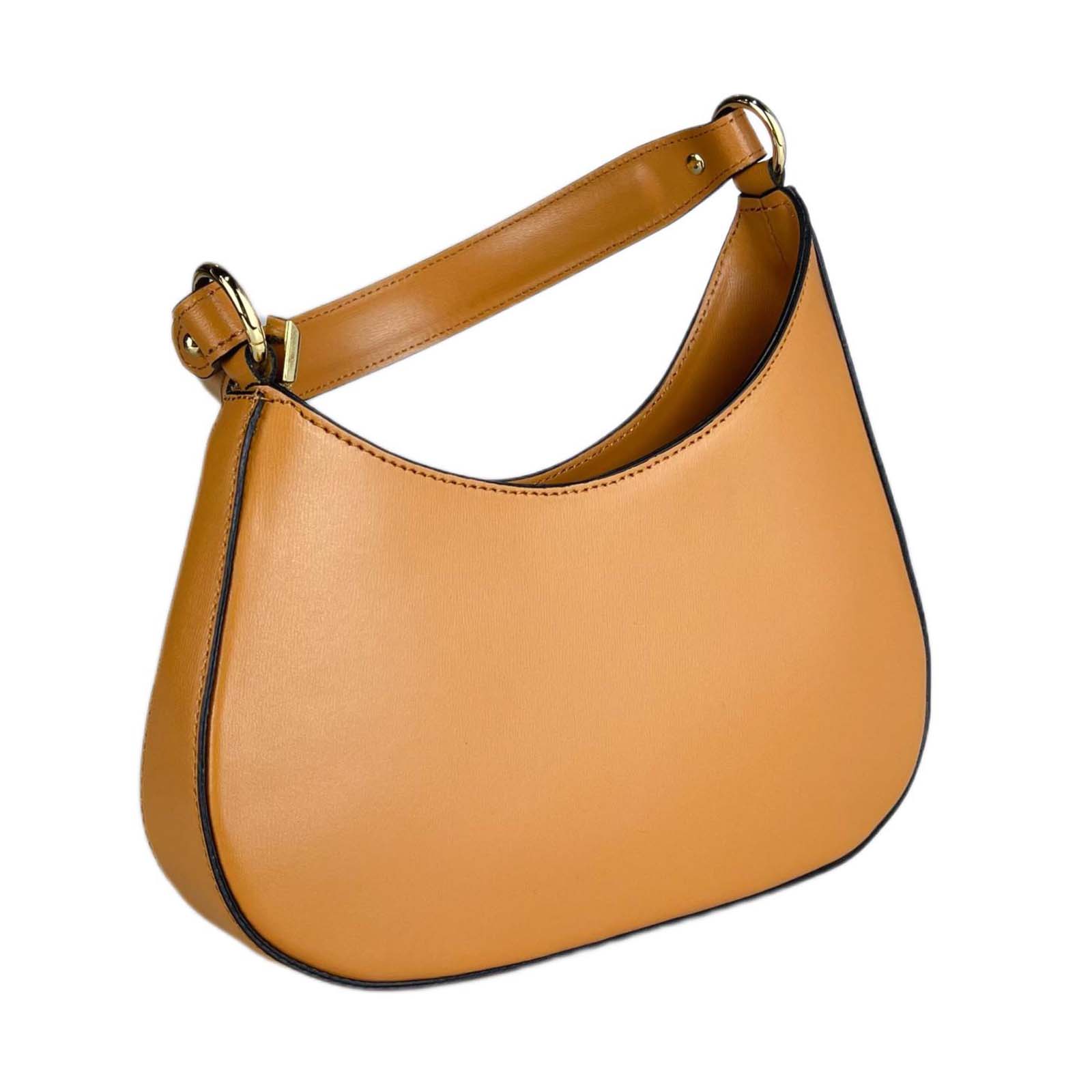 Borsa A Spalla In Vera Pelle Donna Semi Rigida Rindway