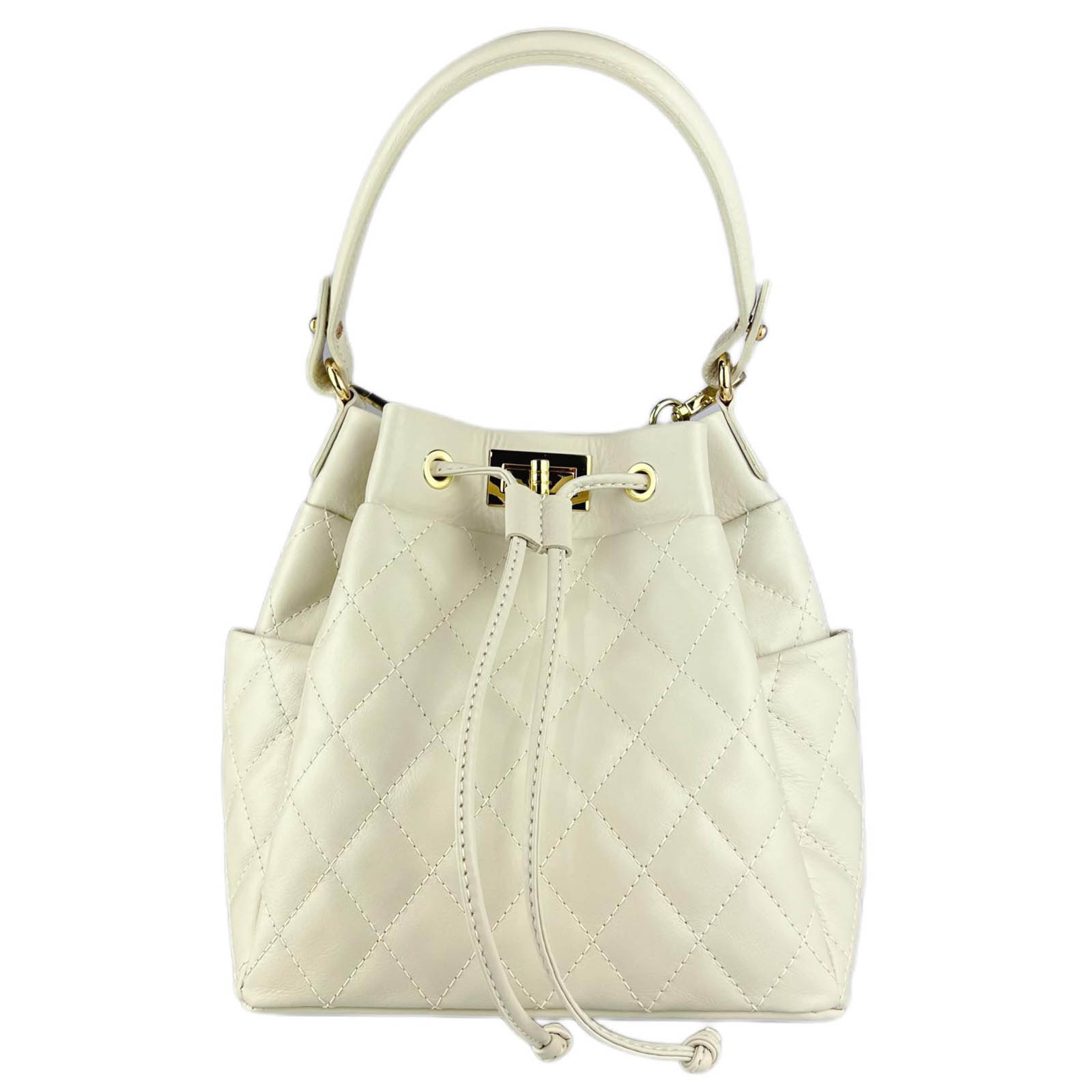 Borsa Secchiello Trapuntato In Vera Pelle Donna Rindway