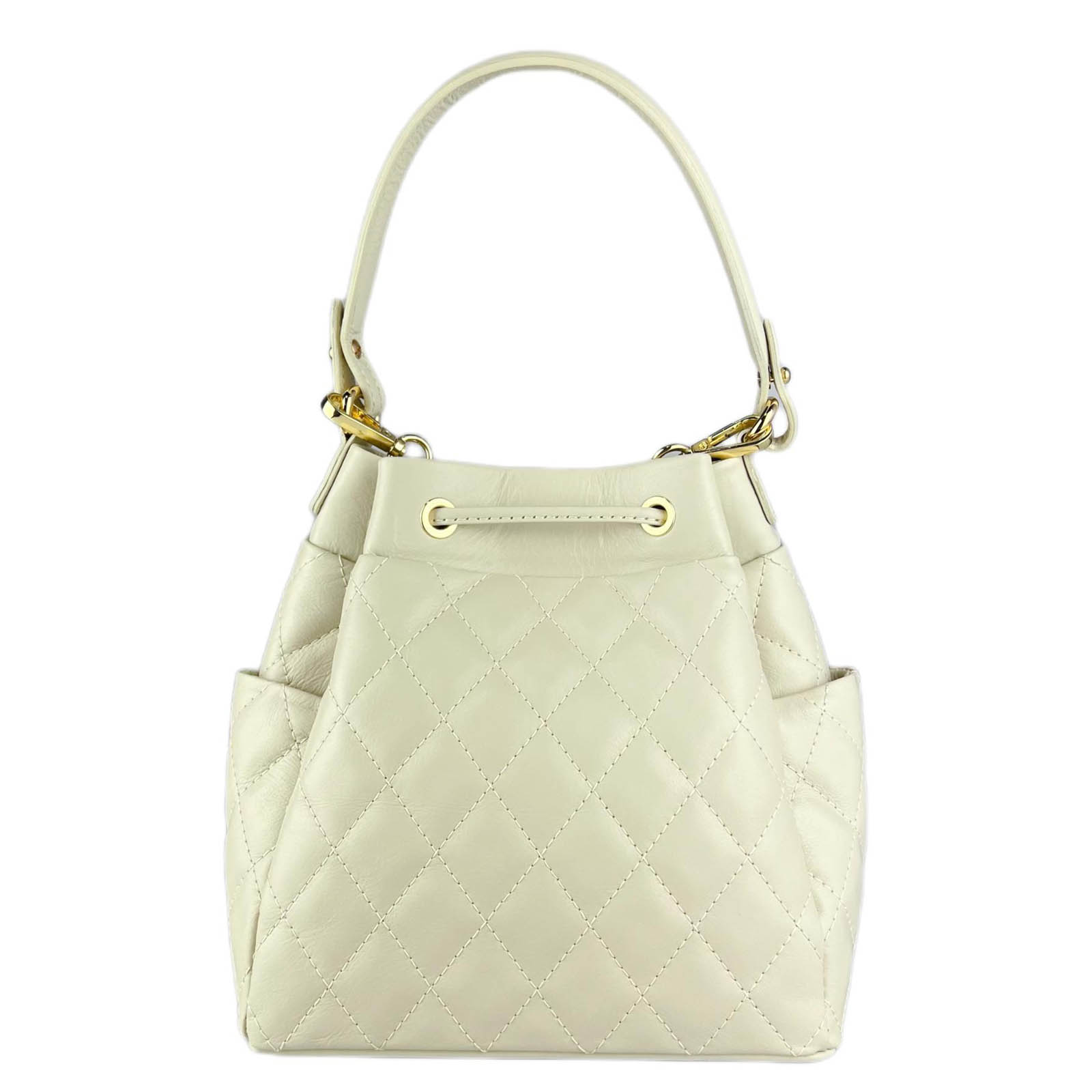 Borsa Secchiello Trapuntato In Vera Pelle Donna Rindway