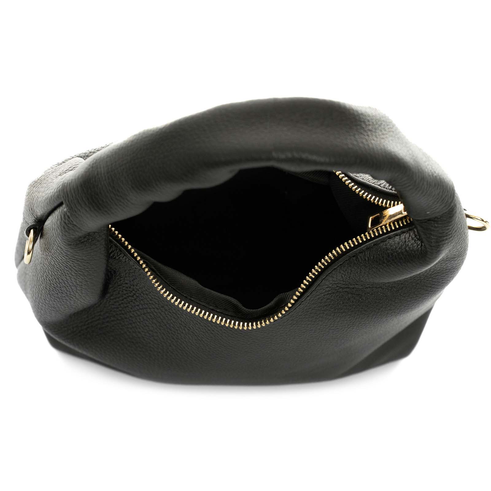 Borsa A Spalla Morbida In Vera Pelle Vitello Dollaro Donna Rindway