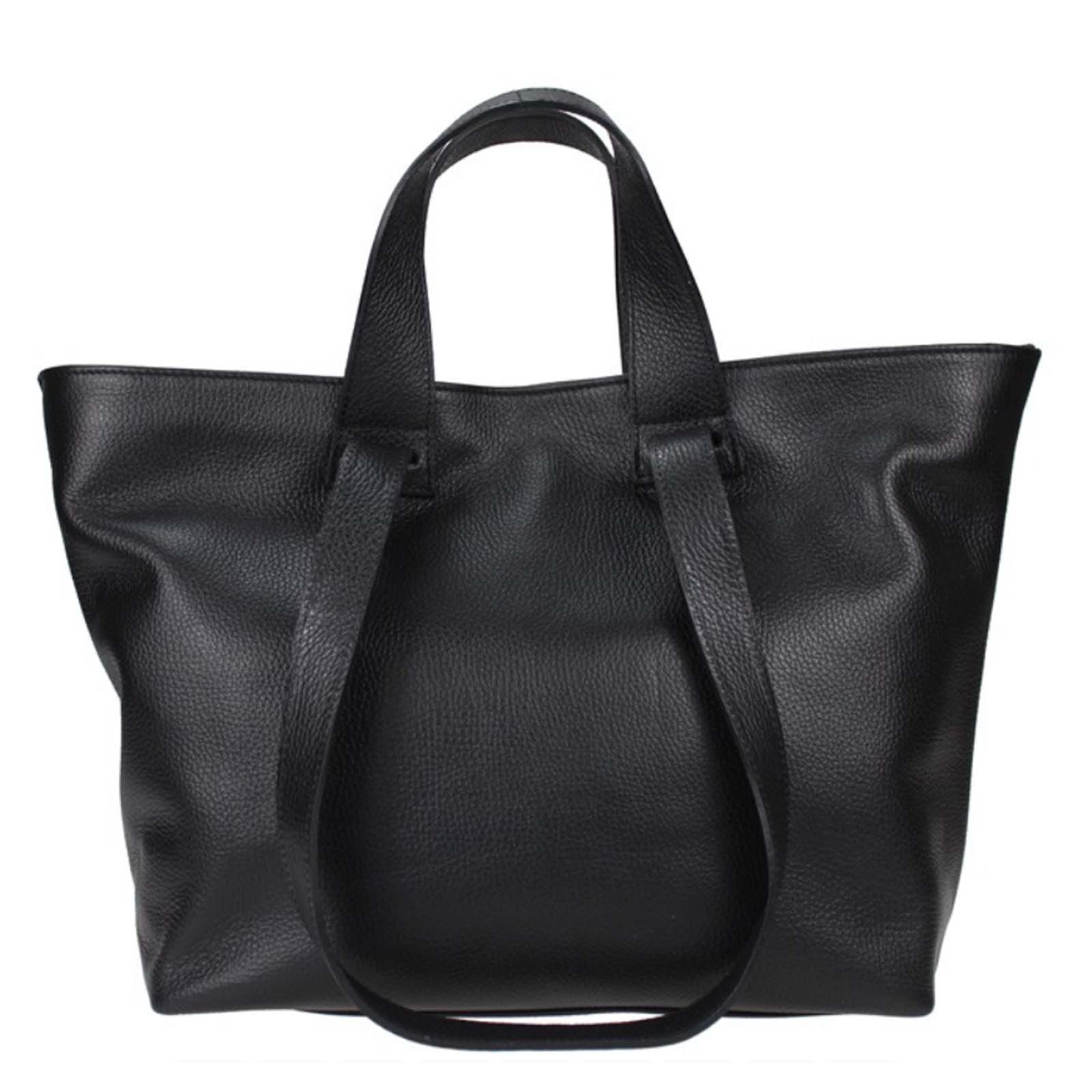 Borsa Shopper A Mano In Vera Pelle Morbida Donna Rindway