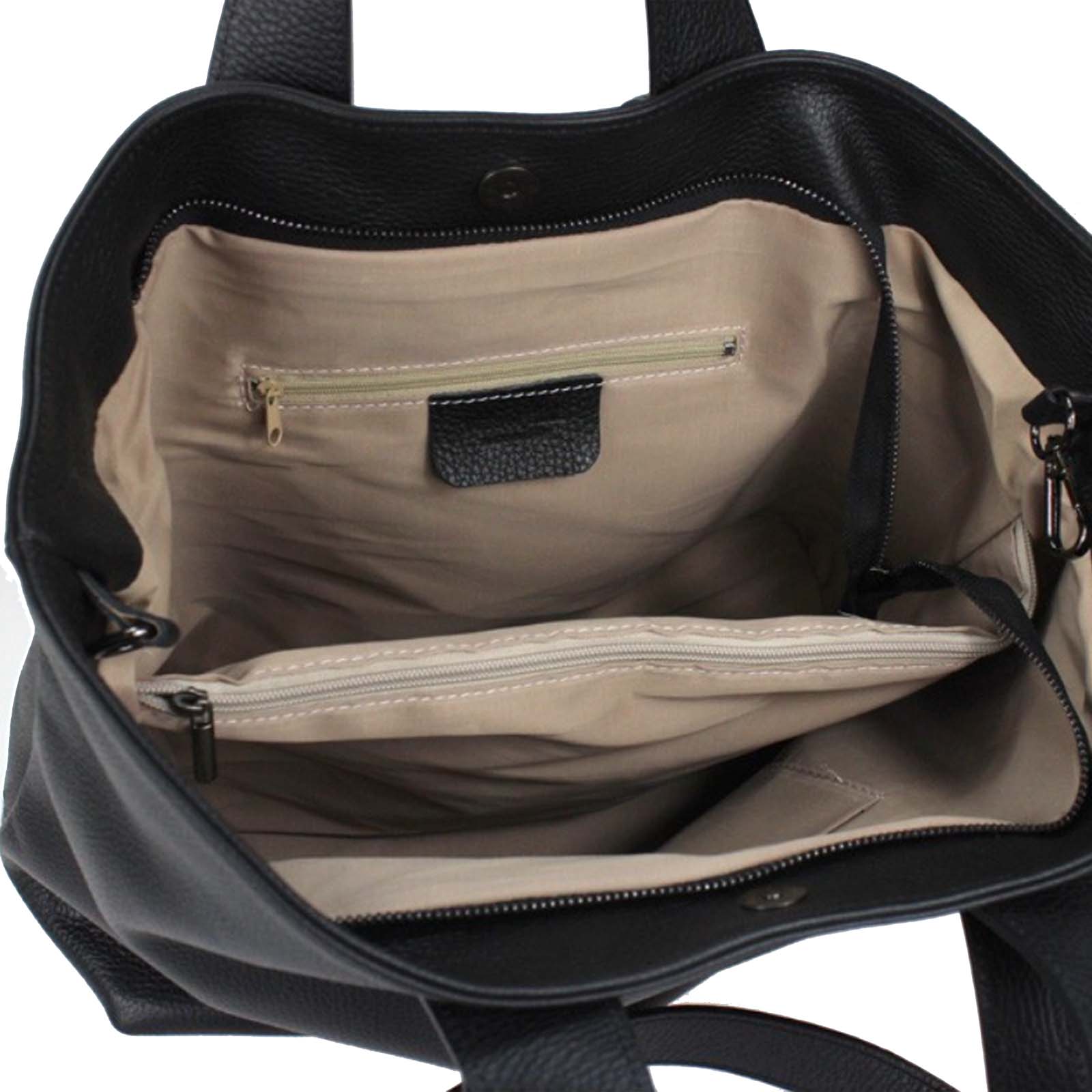 Borsa Shopper A Mano In Vera Pelle Morbida Donna Rindway