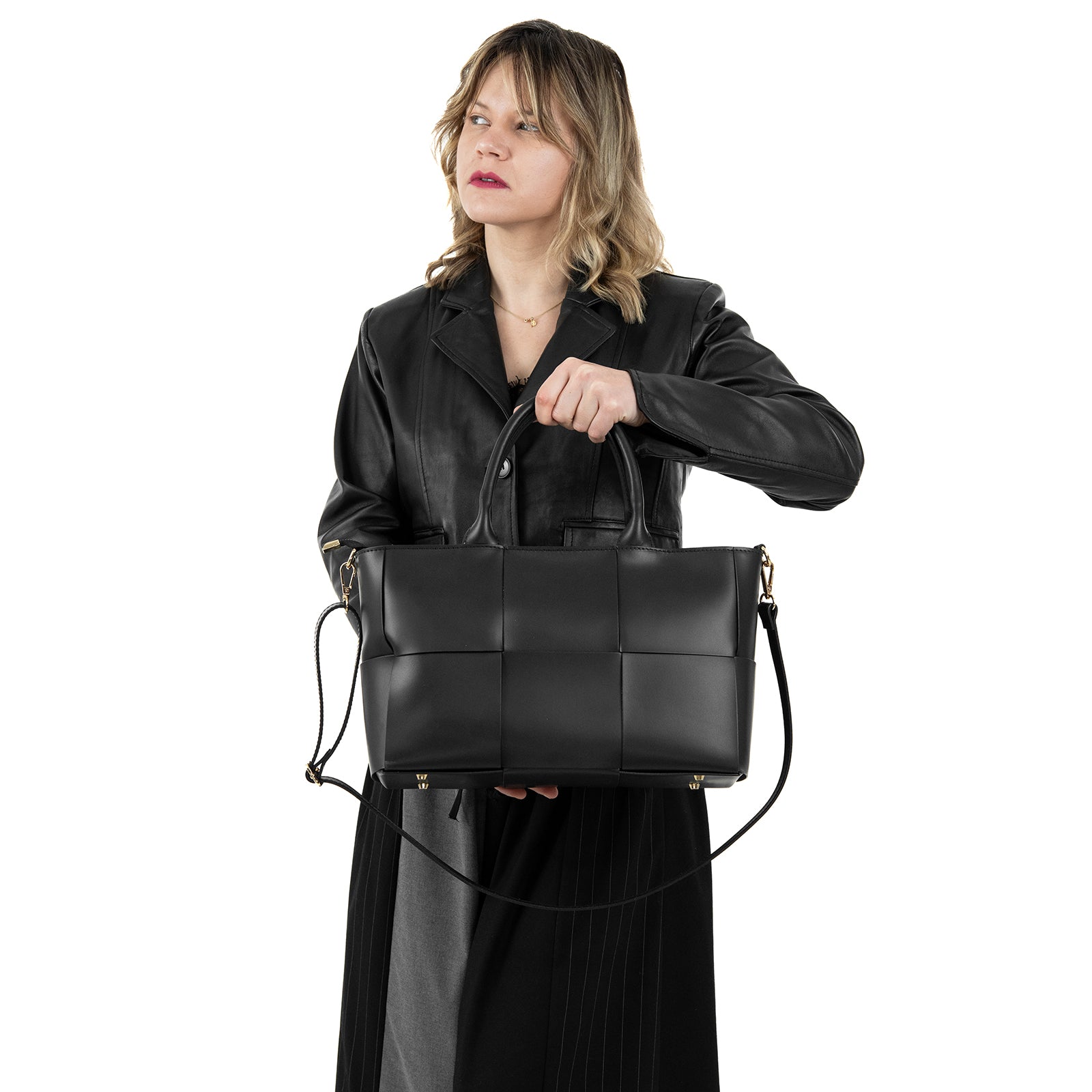 Giacca Due Bottoni In Vera Pelle Donna Slim Fit Cod.P06