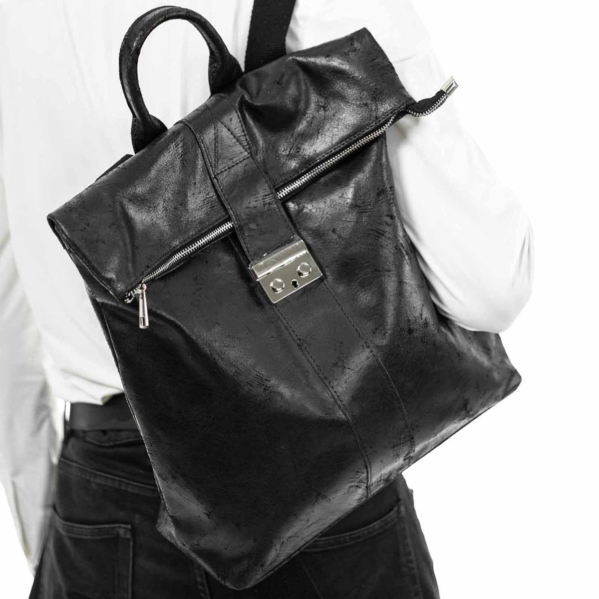 Sac à Dos Cuir ShopSmart - Petit Modèle, Noir, Unisexe, Neuf Avec étiquettes