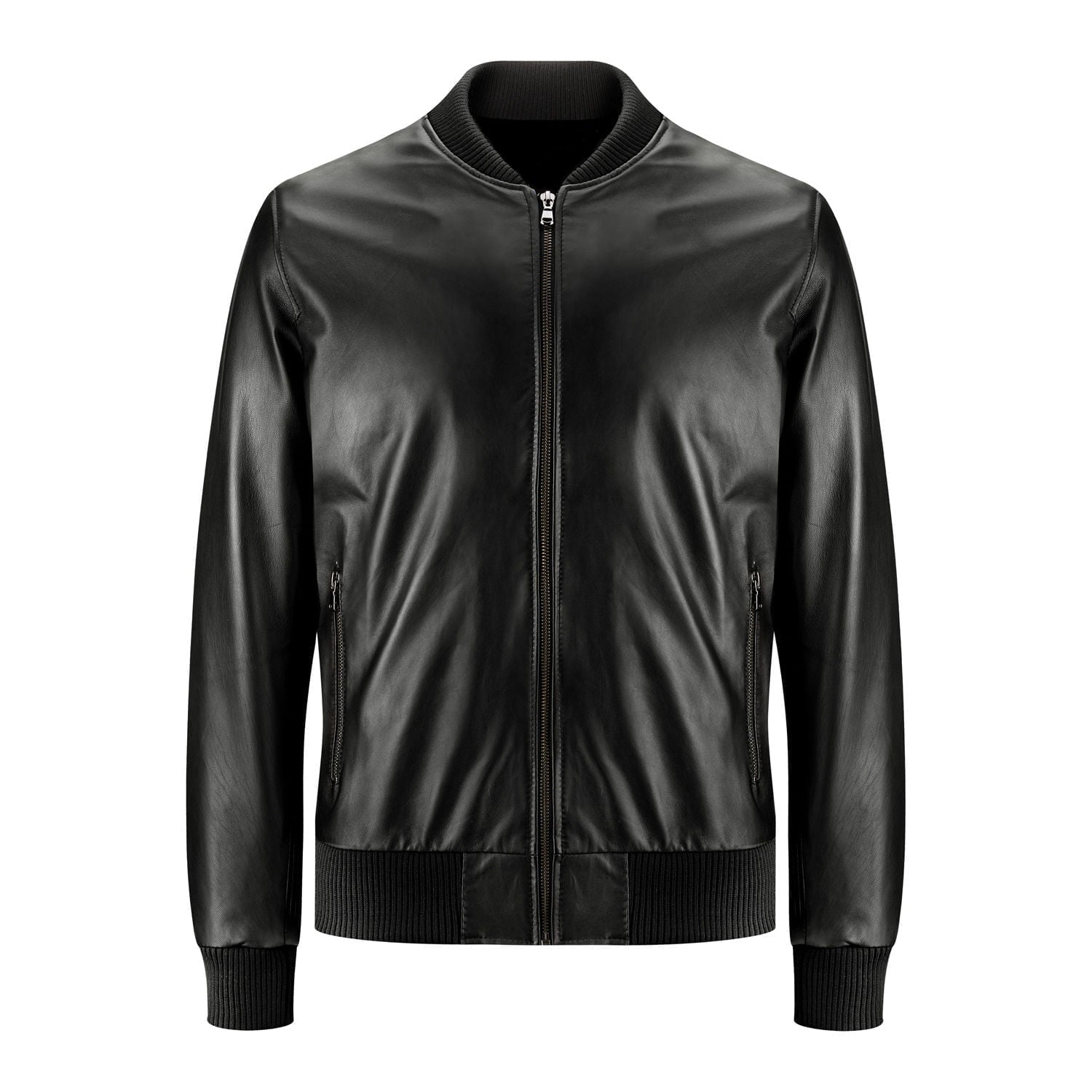 Slim Men's PU Leather Jacket Artisan Production Cod.258-Rindway Outlet