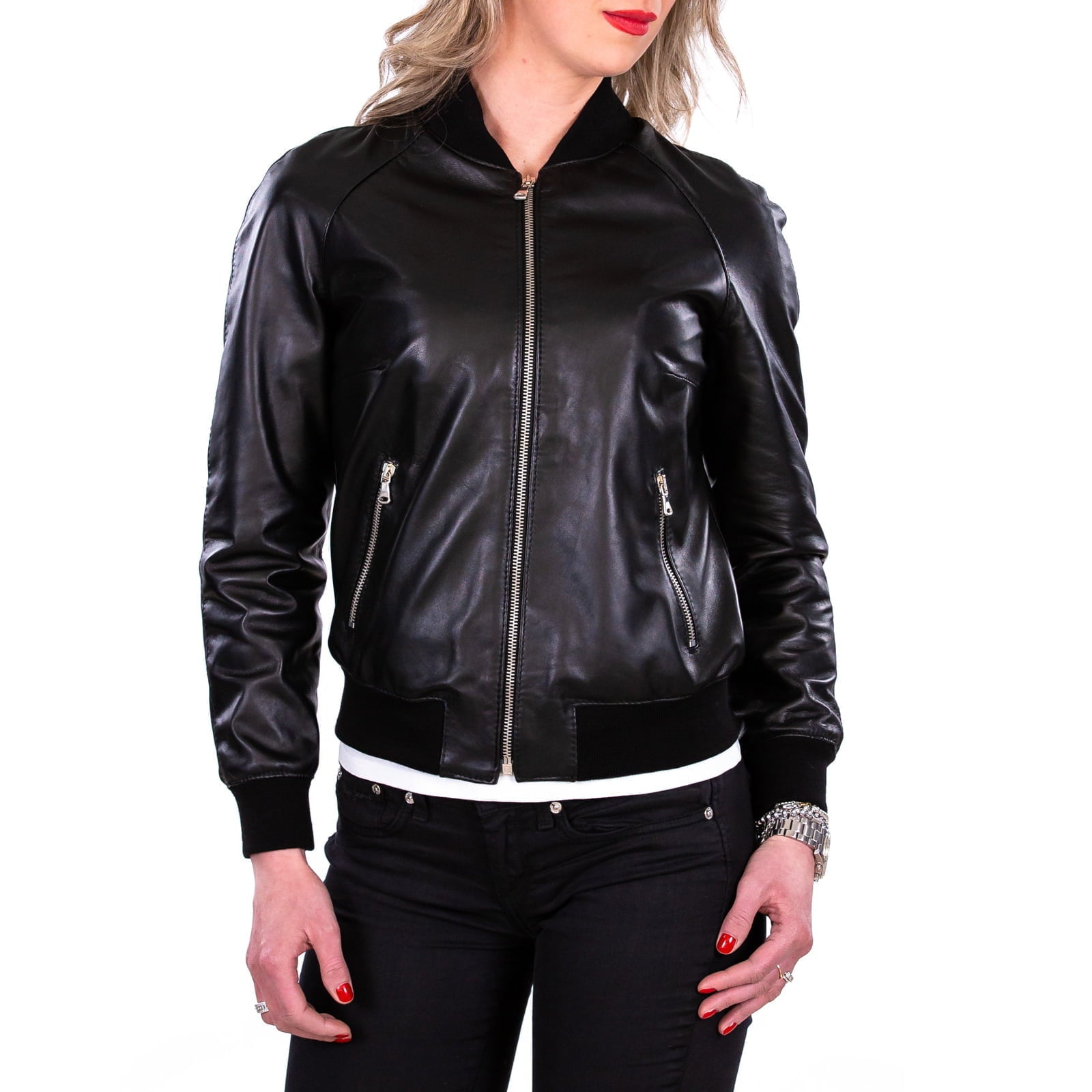 Slim Women's Genuine Leather Jacket Artisan Production Cod.001 Rindway