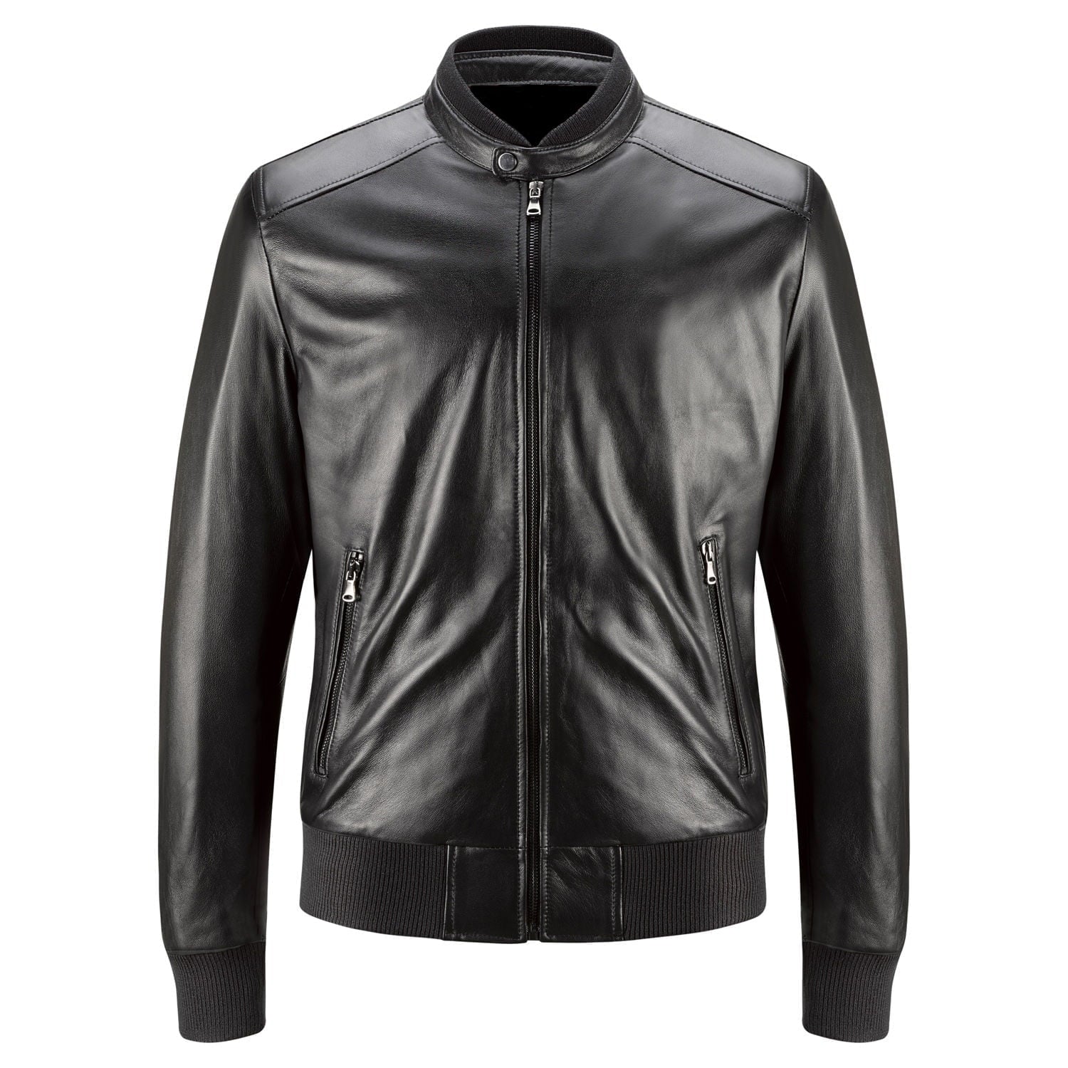 Slim Men's Genuine Leather Jacket Artisan Production Cod.259-Rindway Outlet