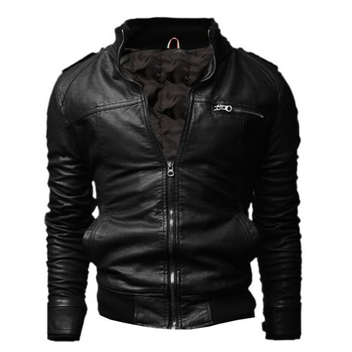 Slim Men's Genuine Leather Jacket Artisan Production Cod.236-Rindway Outlet