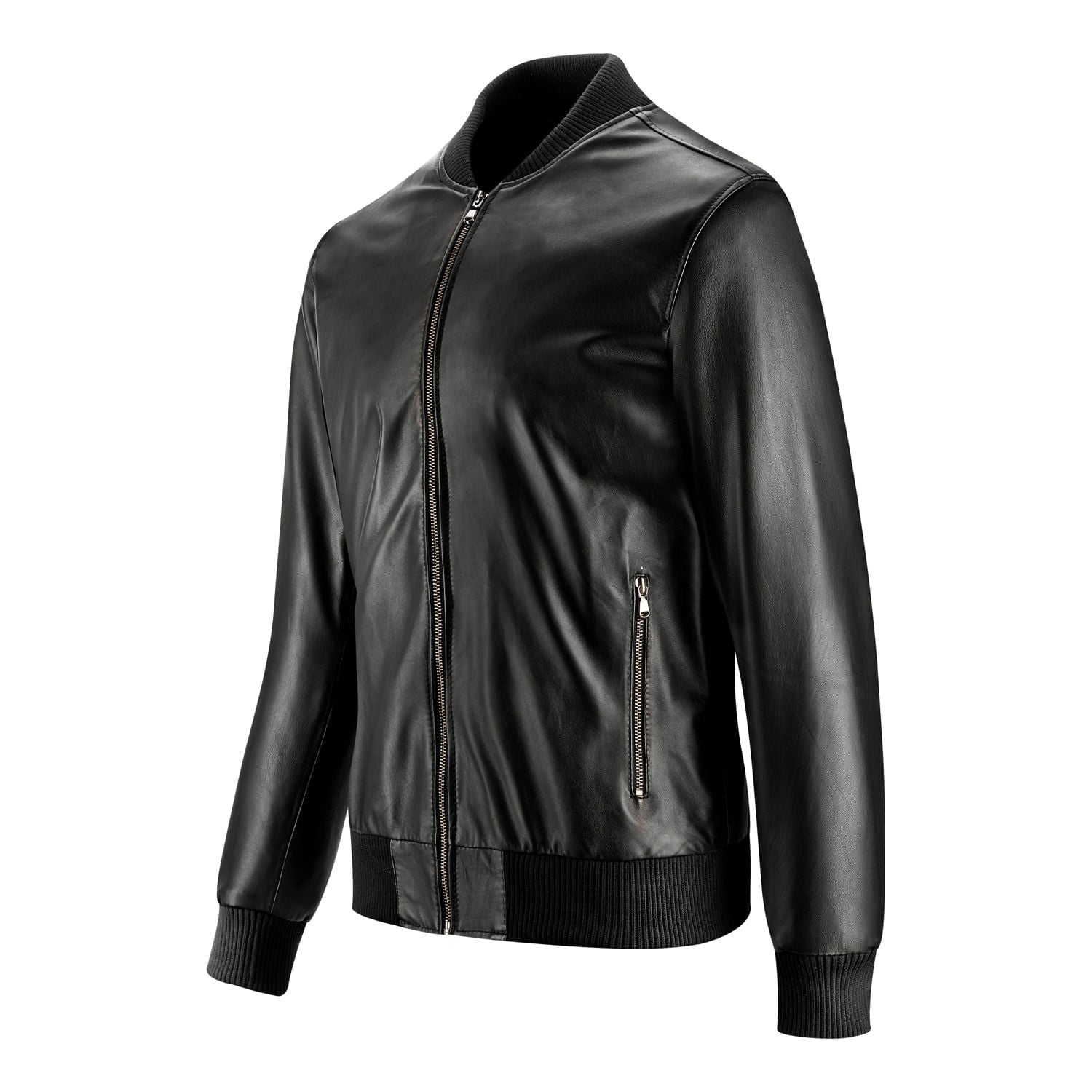 Slim Men's PU Leather Jacket Artisan Production Cod.258-Rindway Outlet