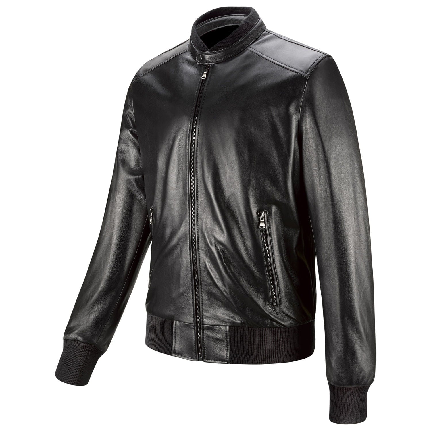 Slim Men's Genuine Leather Jacket Artisan Production Cod.259-Rindway Outlet