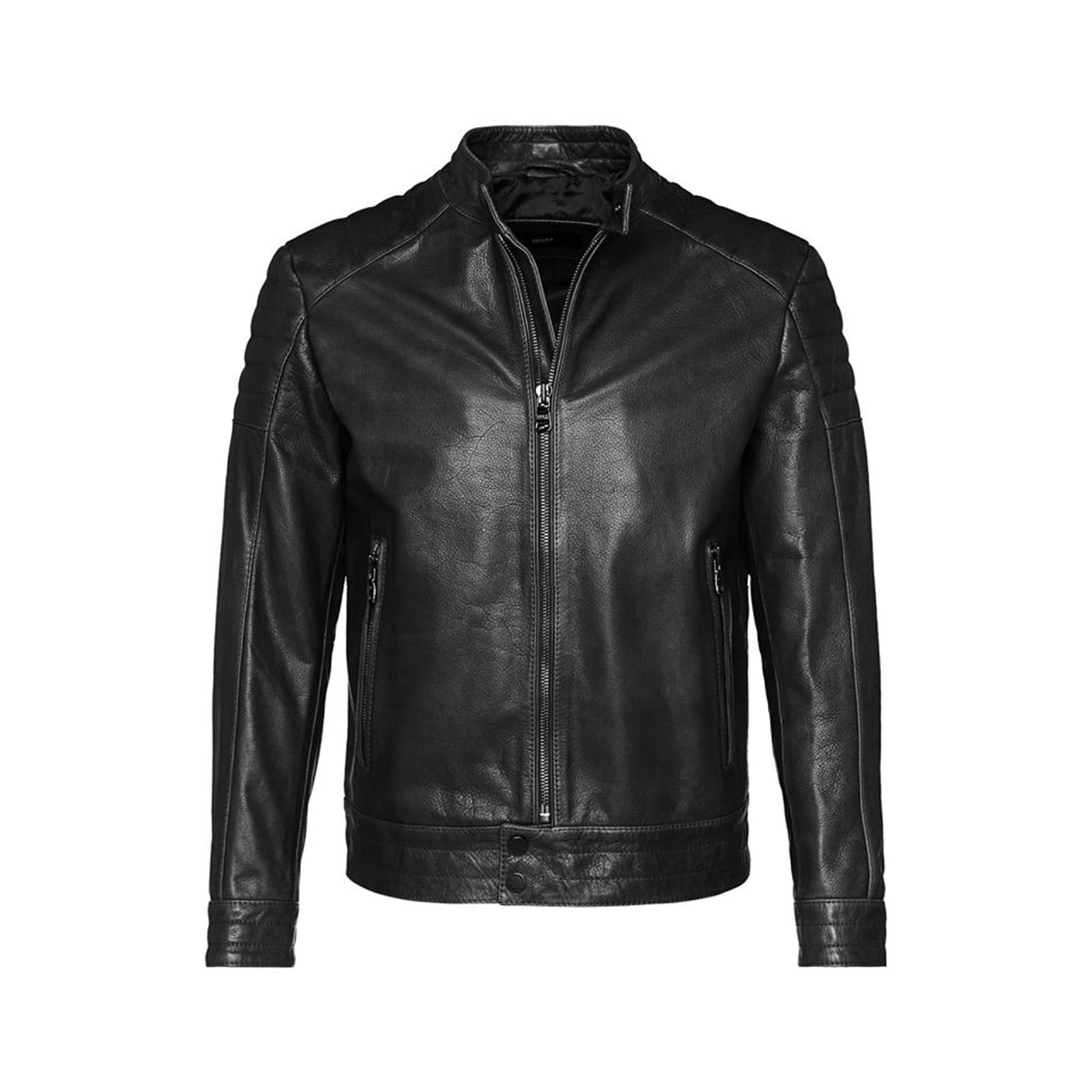 Slim Men's Genuine Leather Jacket Artisan Production Cod.086-Rindway Outlet