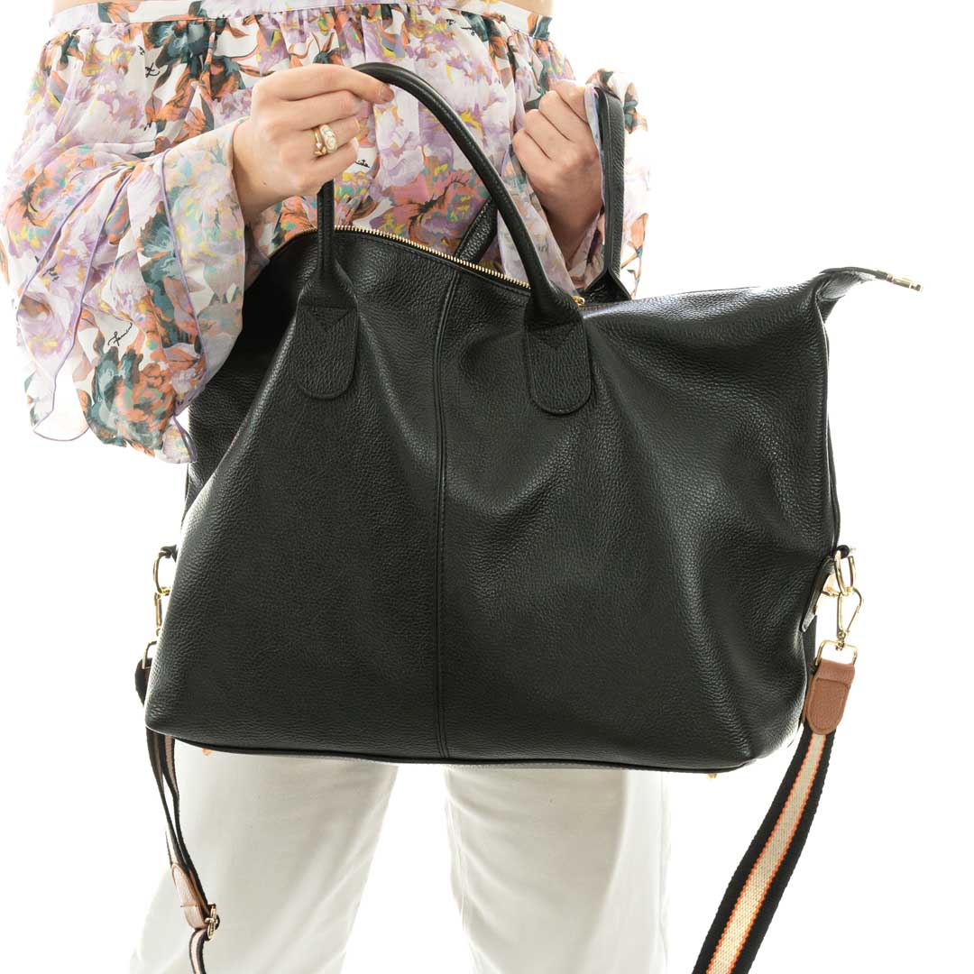 Borsa Borsone A Mano In Vera Pelle Uomo Donna Rindway