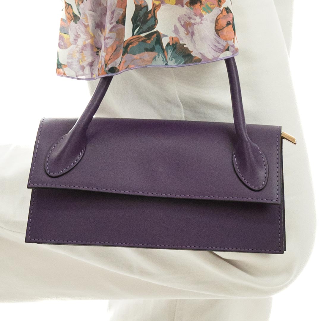 Borsa A Mano Chiusura Con Patta In Vera Pelle Donna Rindway