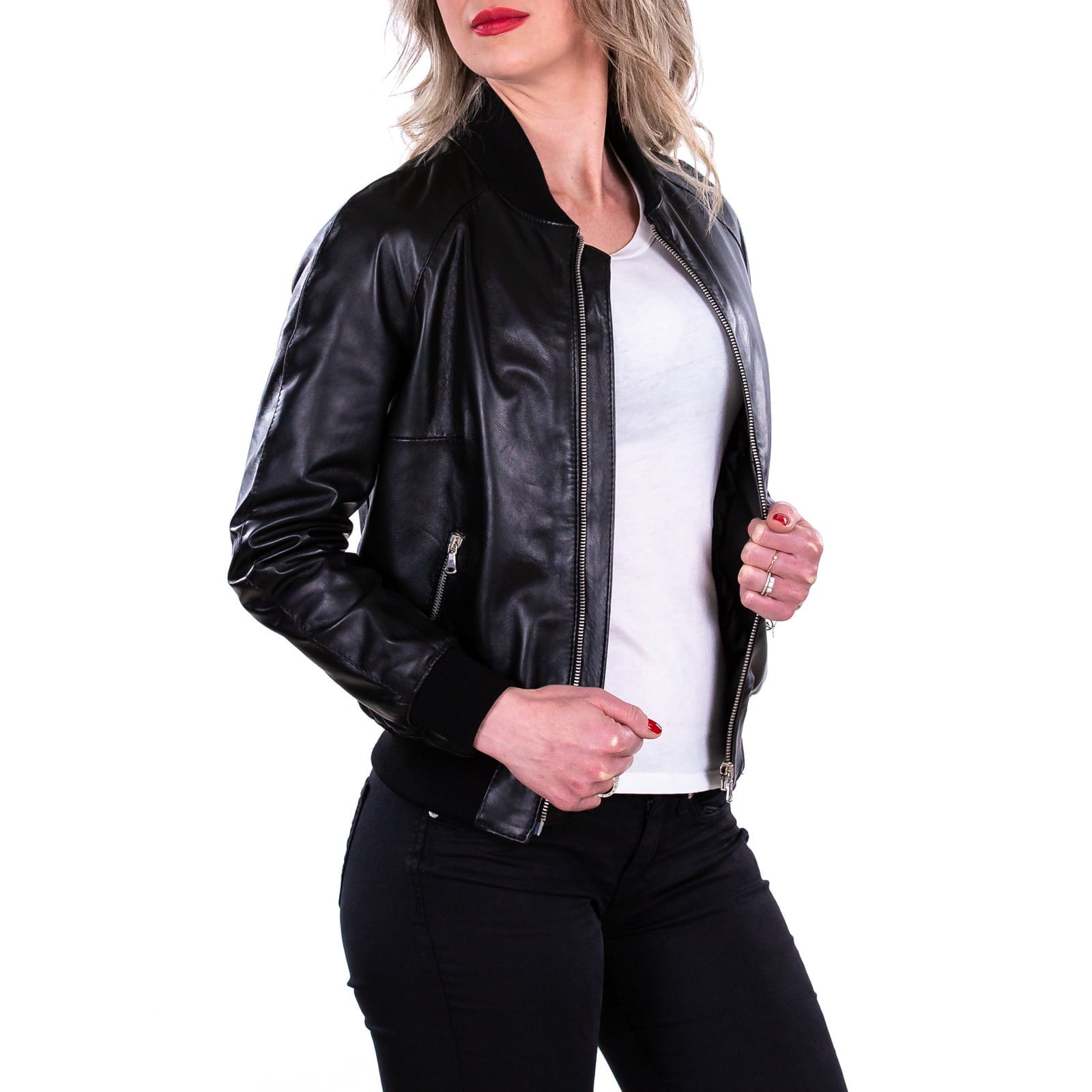 Slim Women's Genuine Leather Jacket Artisan Production Cod.001 Rindway