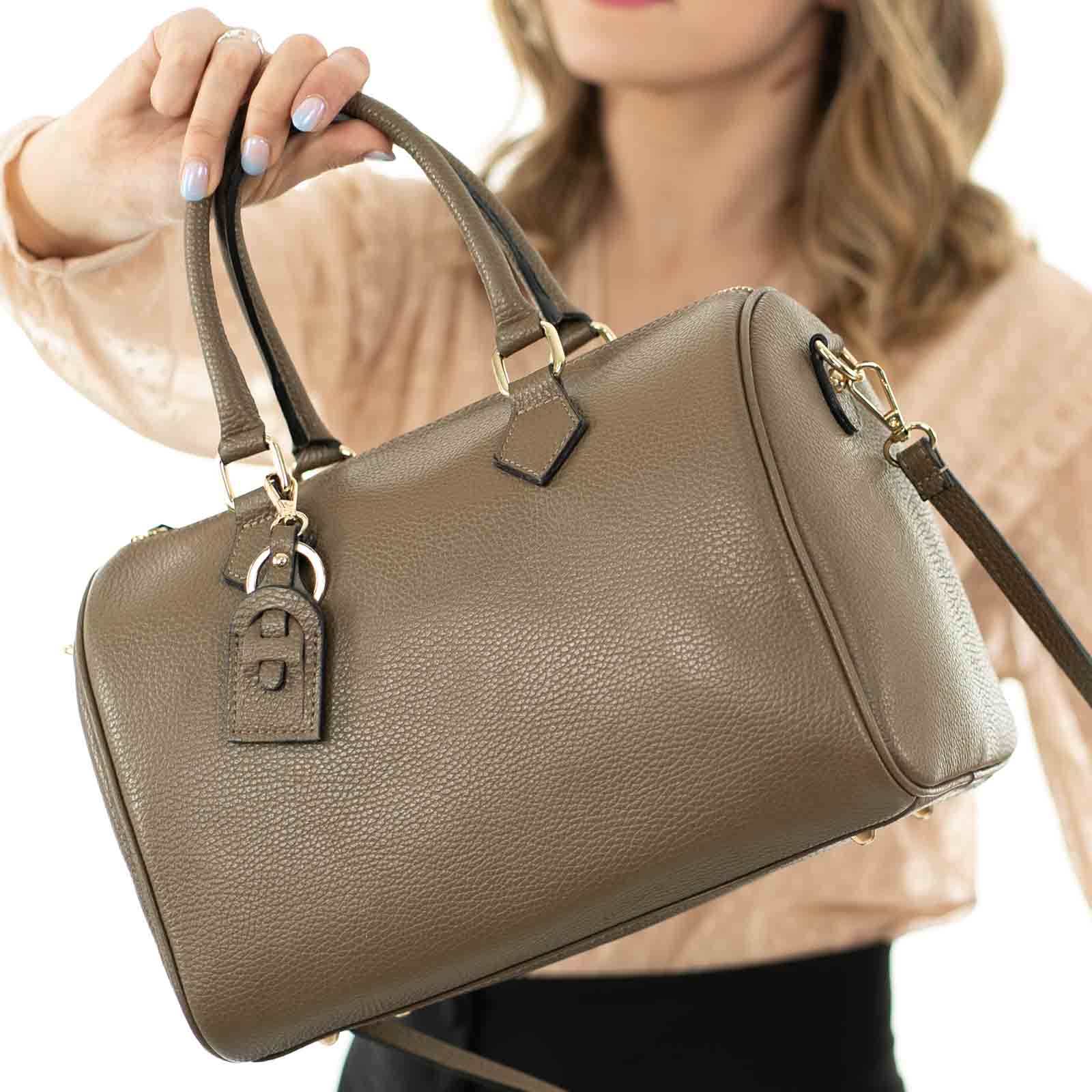 Borsa Bauletto A Mano In Vera Pelle Donna Unico Scomparto Rindway