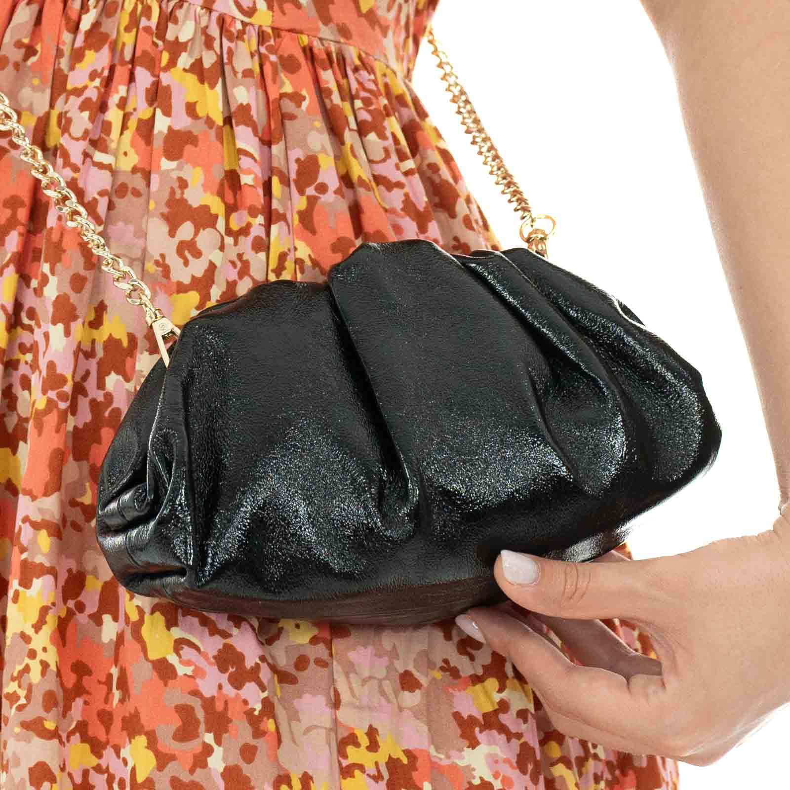 Borsa Clutch A Mano Con Tracolla In Vera Pelle Donna Rindway