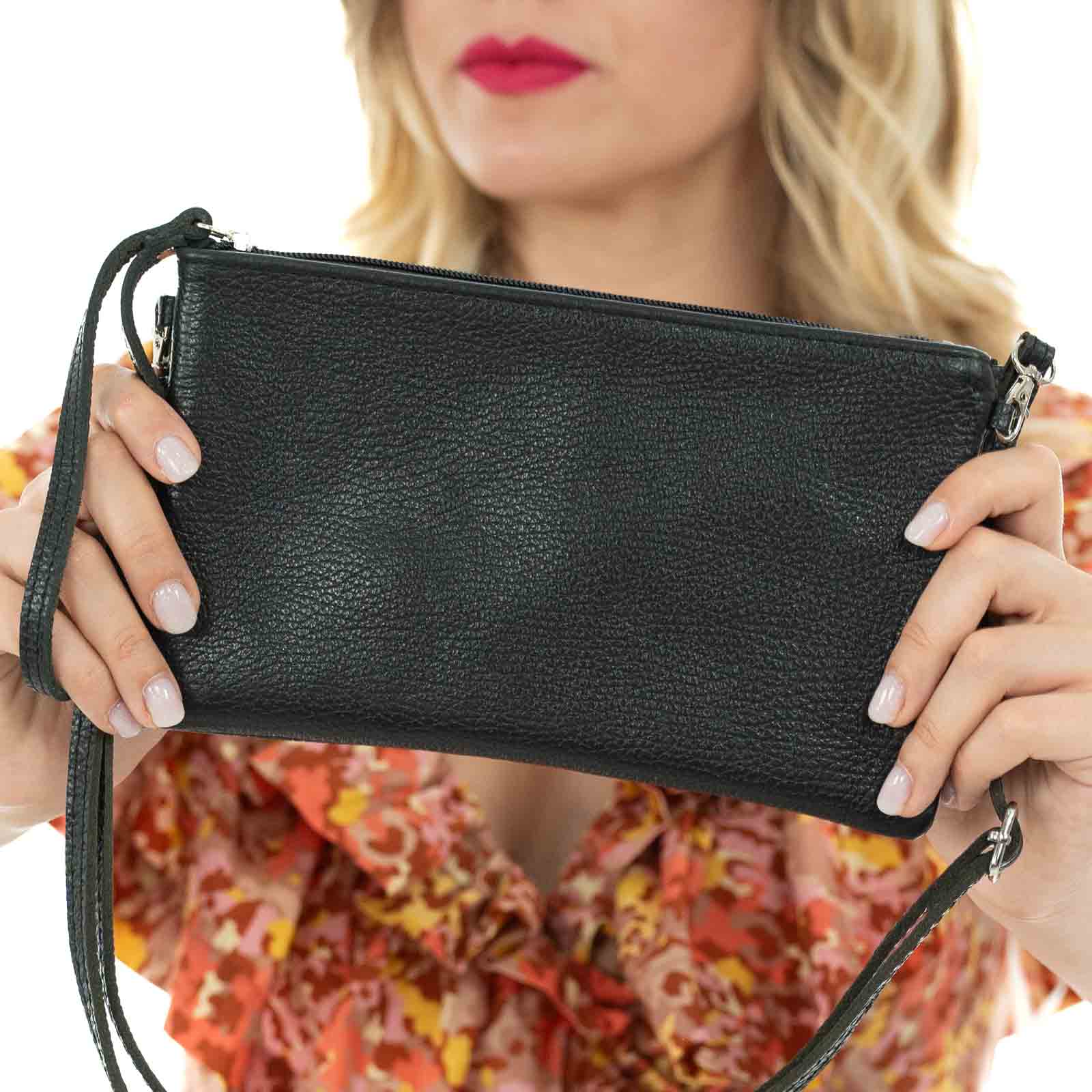 Borsa Pochette Media In Vera Pelle Donna Rindway