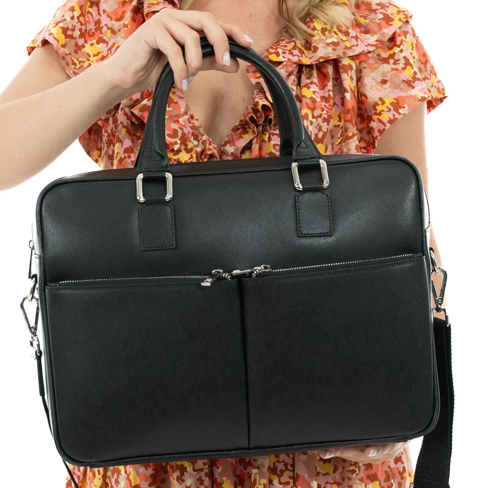 Borsa Portadocumenti Computer In Vera Pelle Donna Uomo Tasche Esterne Rindway