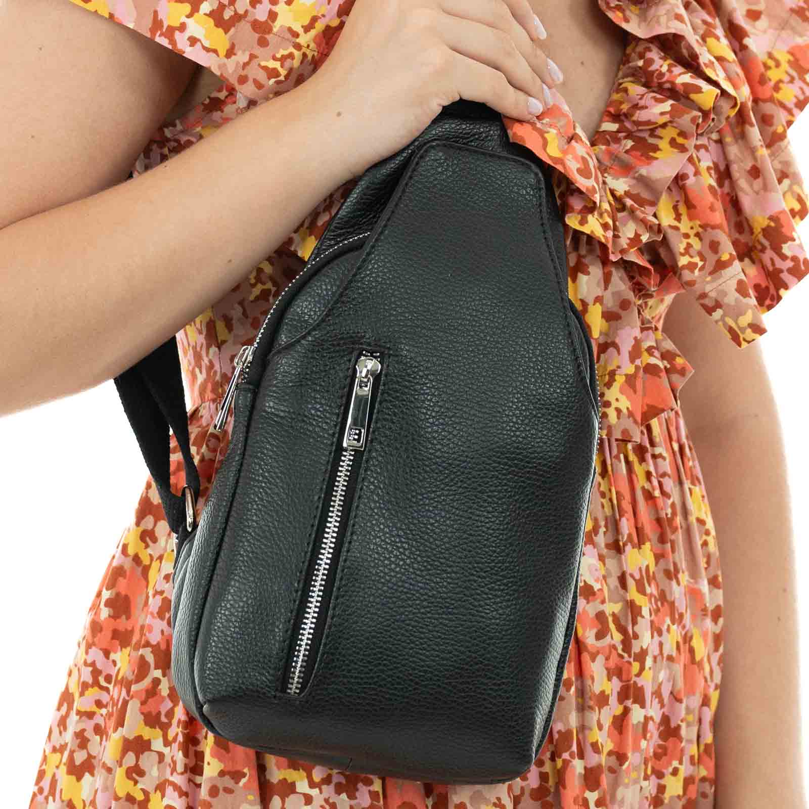 Vertical Belt Bag In Genuine Leather Women's Men's Rindway