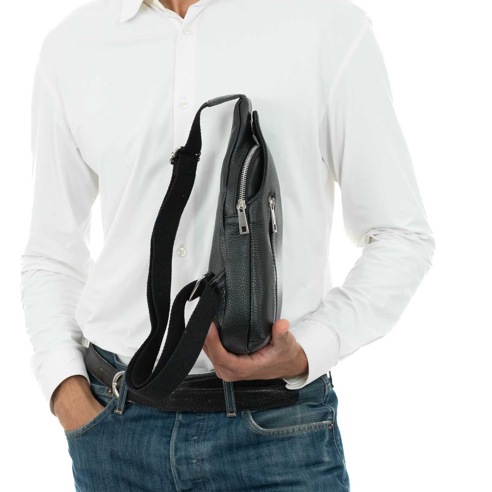 Vertical Belt Bag in Genuine Leather for Men and Women Rindway