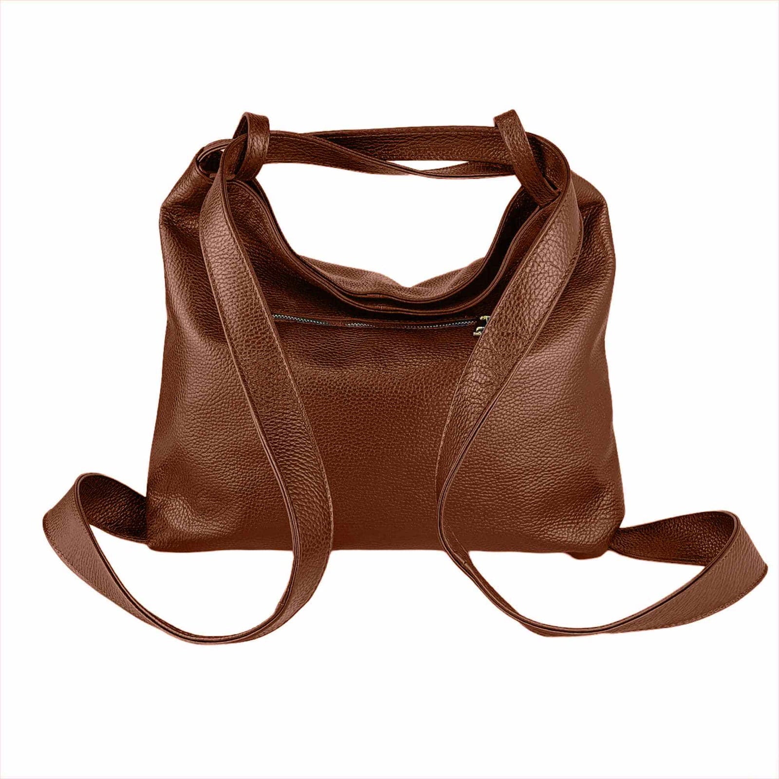 Borsa A Spalla Convertibile In Zaino In Vera Pelle Donna Rindway