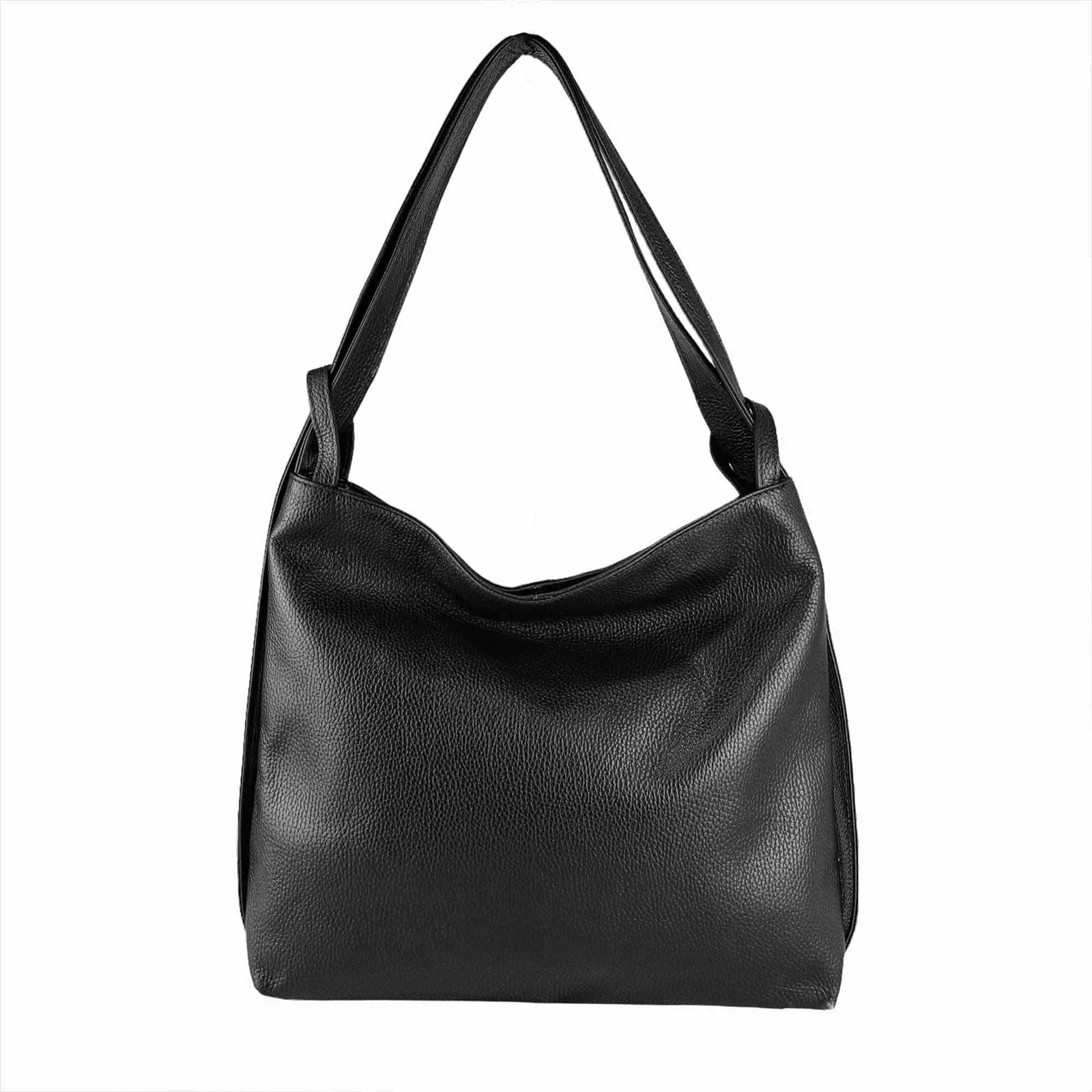 Borsa A Spalla Convertibile In Zaino In Vera Pelle Donna Rindway