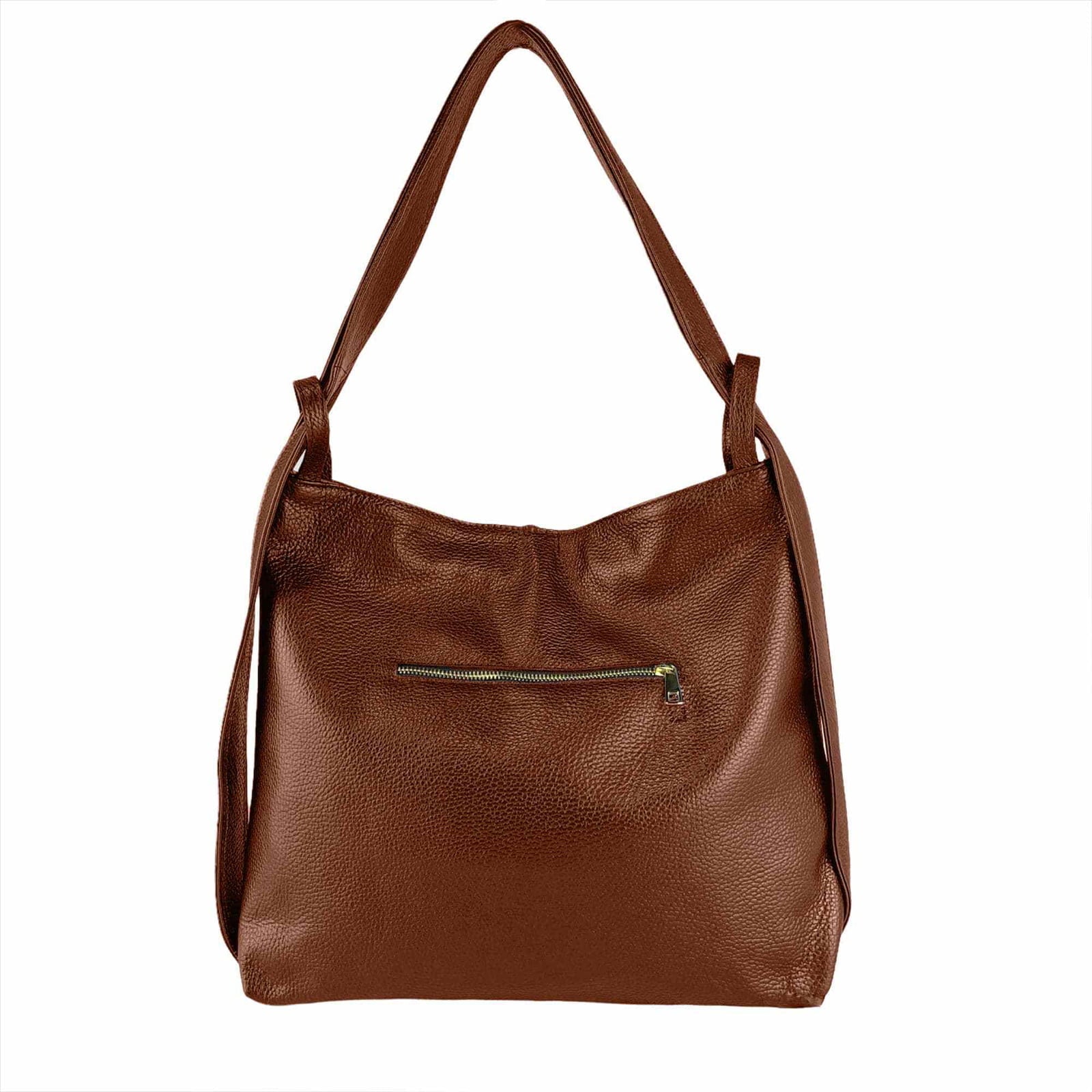 Borsa A Spalla Convertibile In Zaino In Vera Pelle Donna Rindway